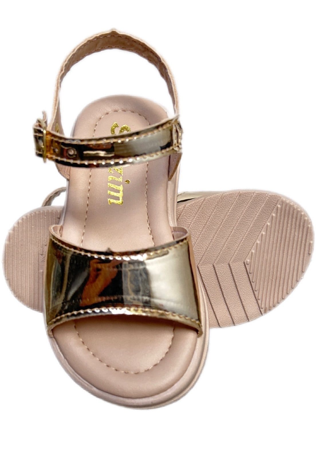 Vista 2 Infantil - Sandalia menina Gaspea para meninas Solzim SOLZIM CALÇADOS dourado