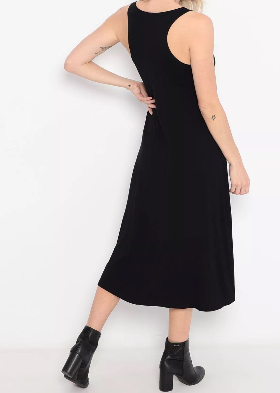 Vista 2 Vestido Maria Paes Regata Midi Maria Paes branco