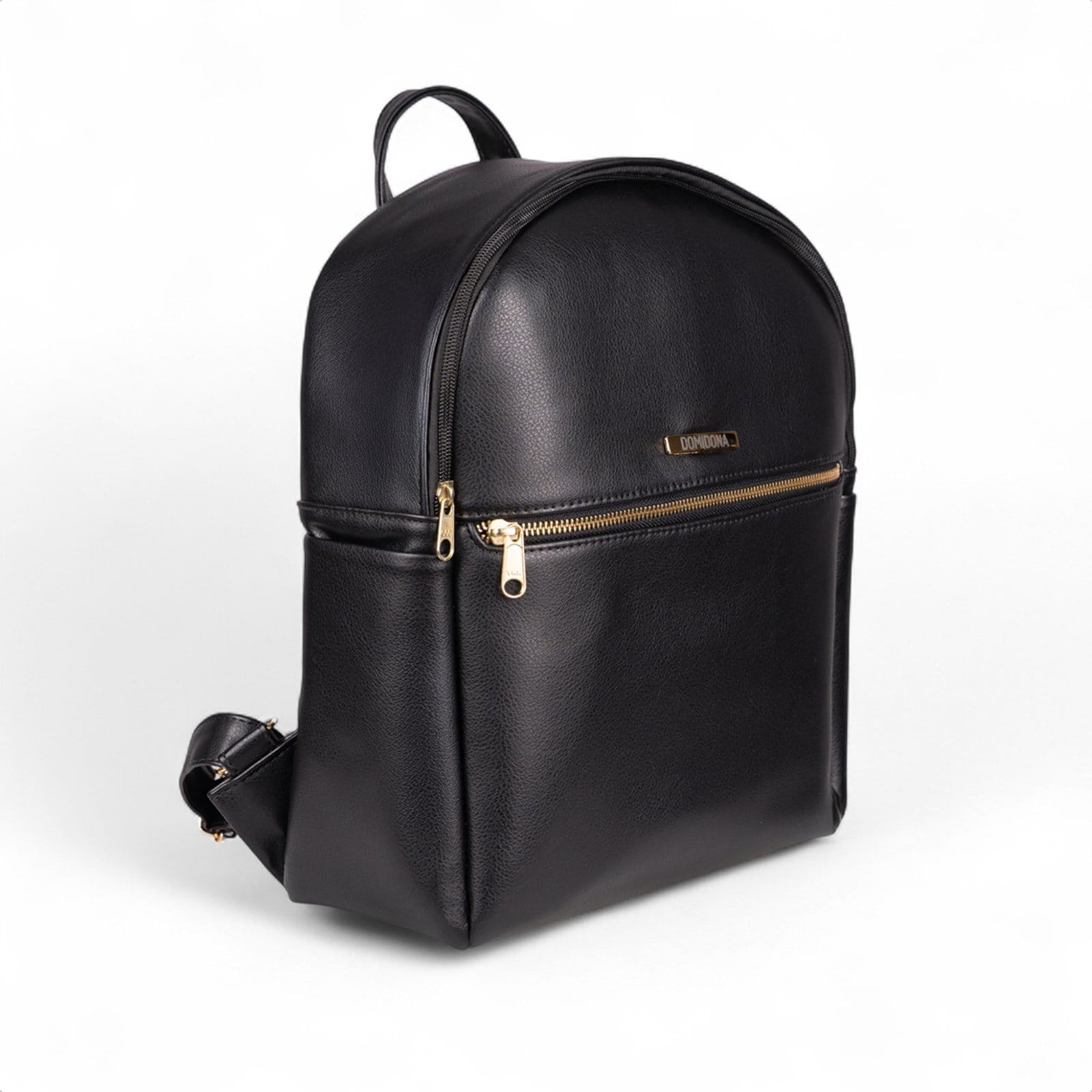 Vista 2 Mochila Preta Feminina Domidona Minimalista Grande Alças ajustáveis Domidona preto