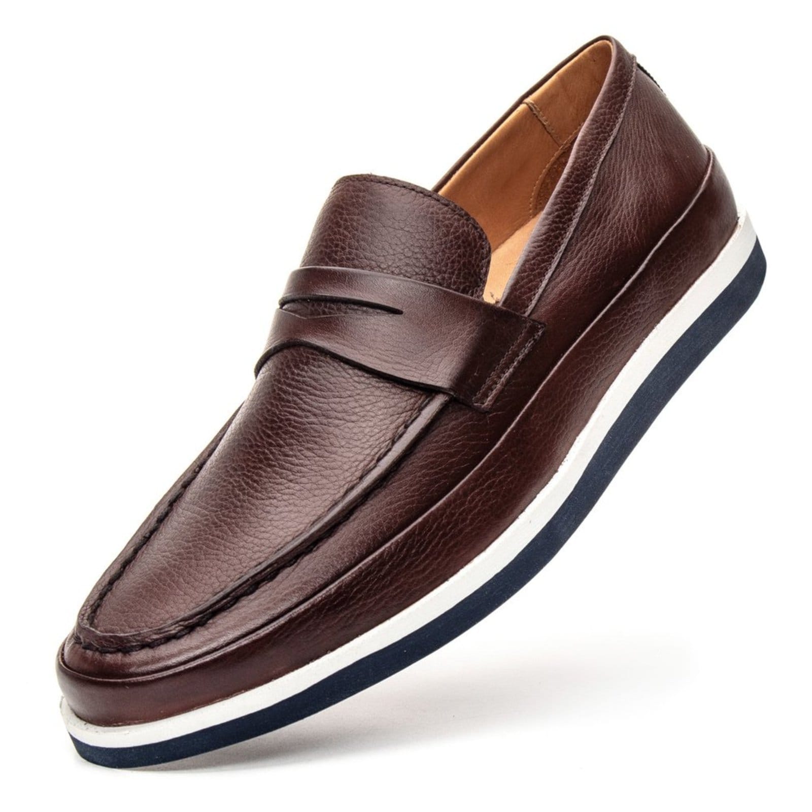 Sapato Jacometti Casual de Couro Pinhão