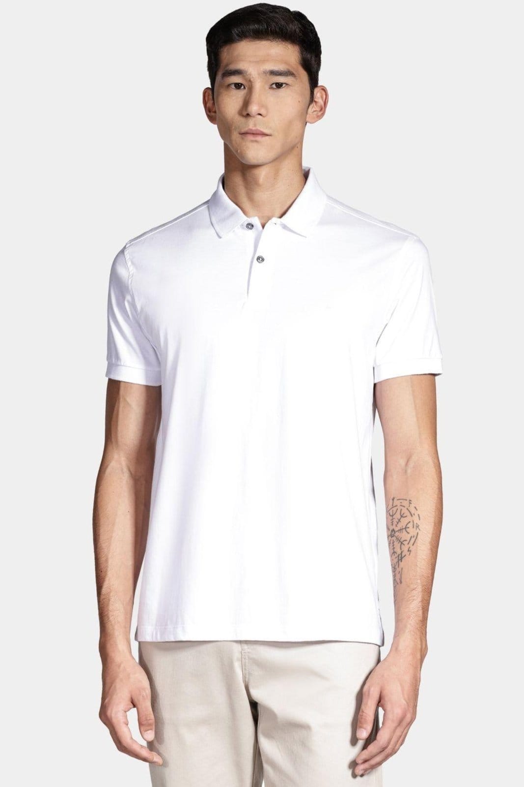 Vista principal Polo Aramis Malha Lisa Off White Aramis branco white