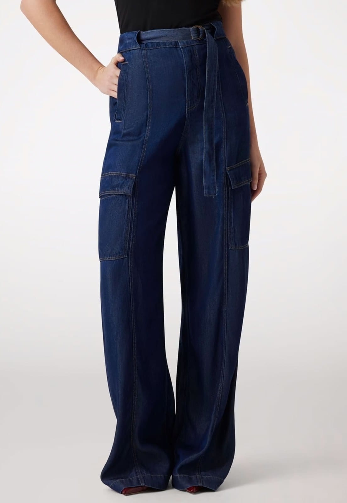 Calça Jeans Guess Cargo Escuro