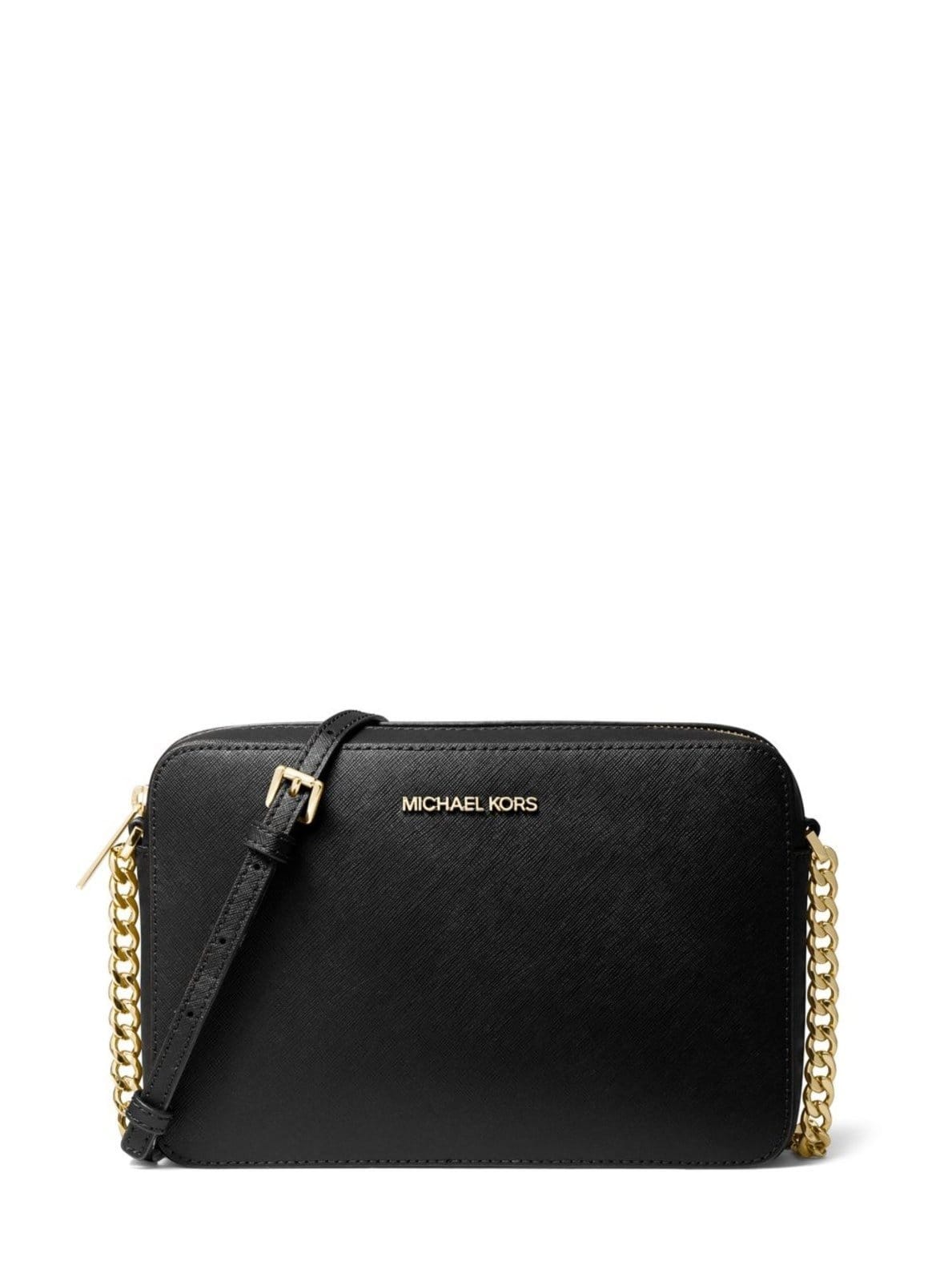 Vista principal Bolsa Transversal Jet Set Grande De Couro 35T8gttc9l001 Michael Kors preto