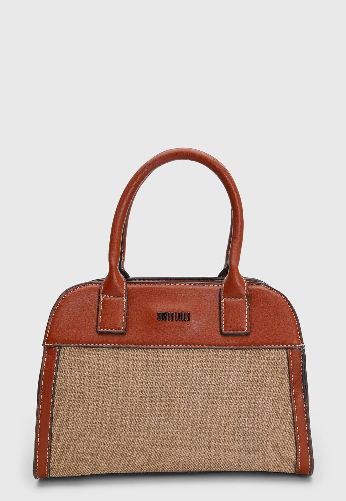 Vista 2 Bolsa Média Feminina Santa Lolla Texturizada Santa Lolla bege