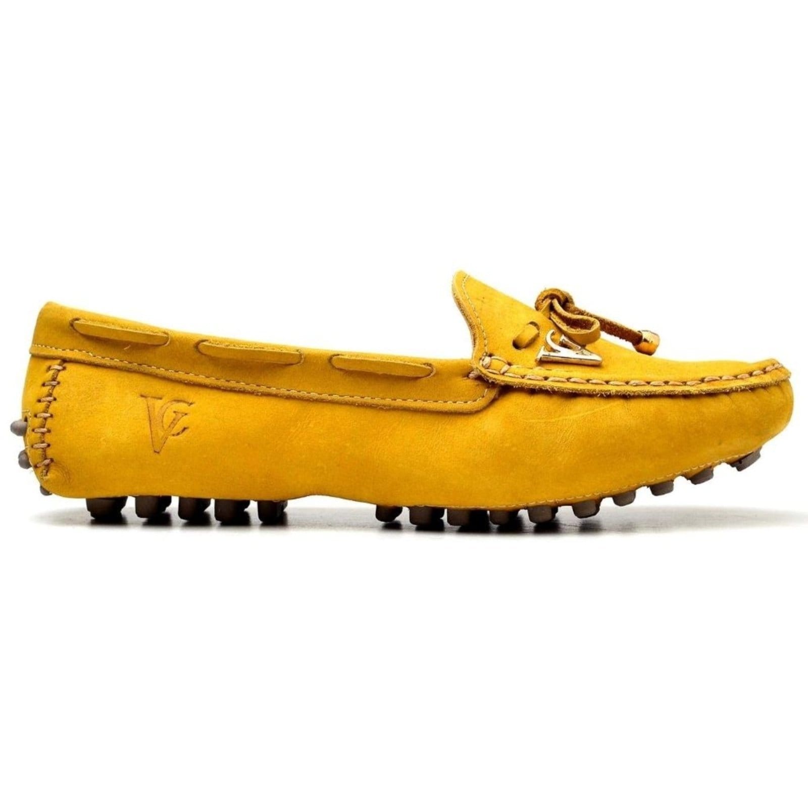Vista 2 Mocassim Feminino Drive em Couro Yes Basic amarelo