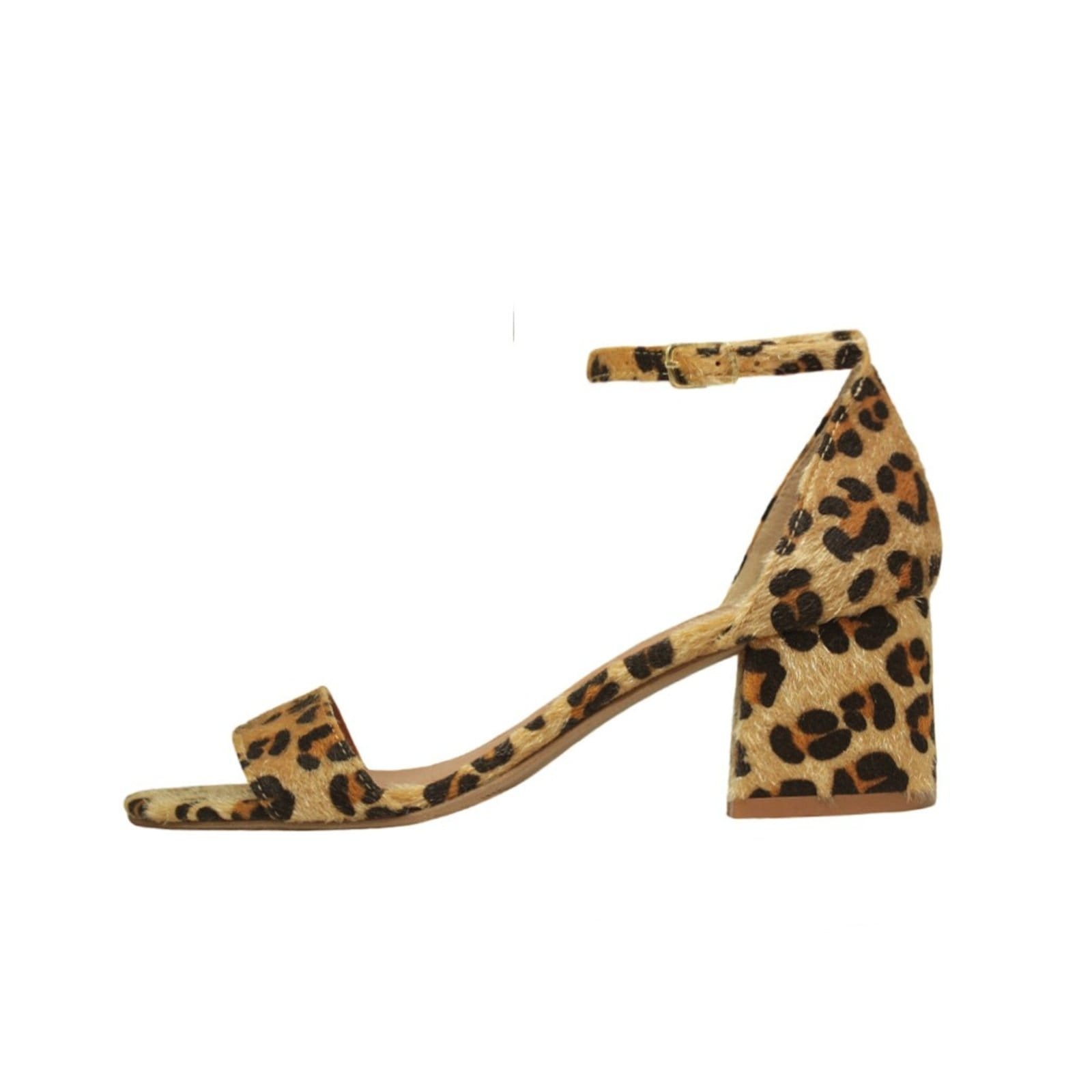 Vista 2 Sandália Salto Baixo Grosso Luiza Sobreira Mod. 517 Luiza Sobreira bege/marrom/onça