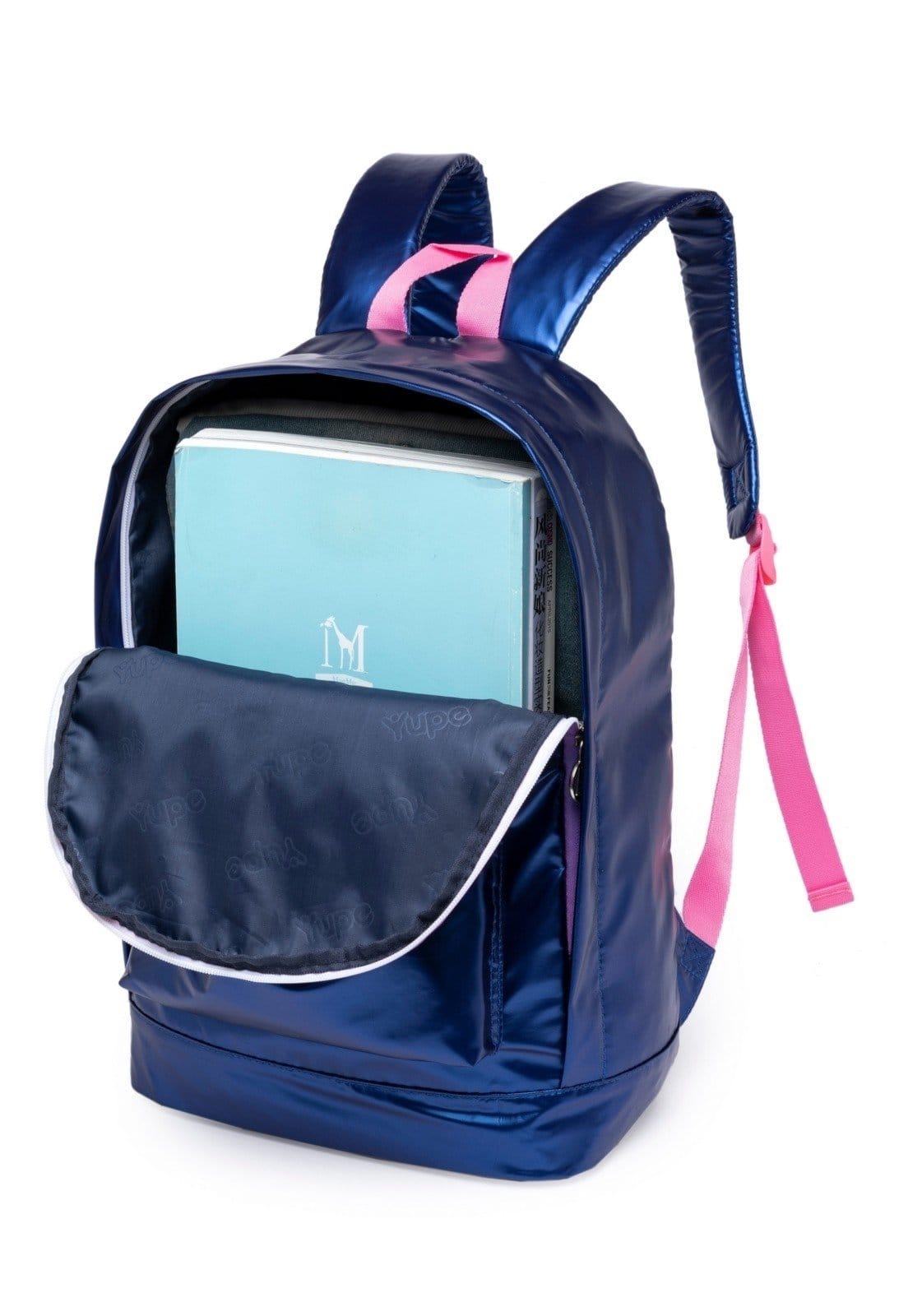 Vista 2 Infantil - Mochila Bolsa Yupe Escolar Juvenil Espaçosa Resistente Casual YUPE rosa