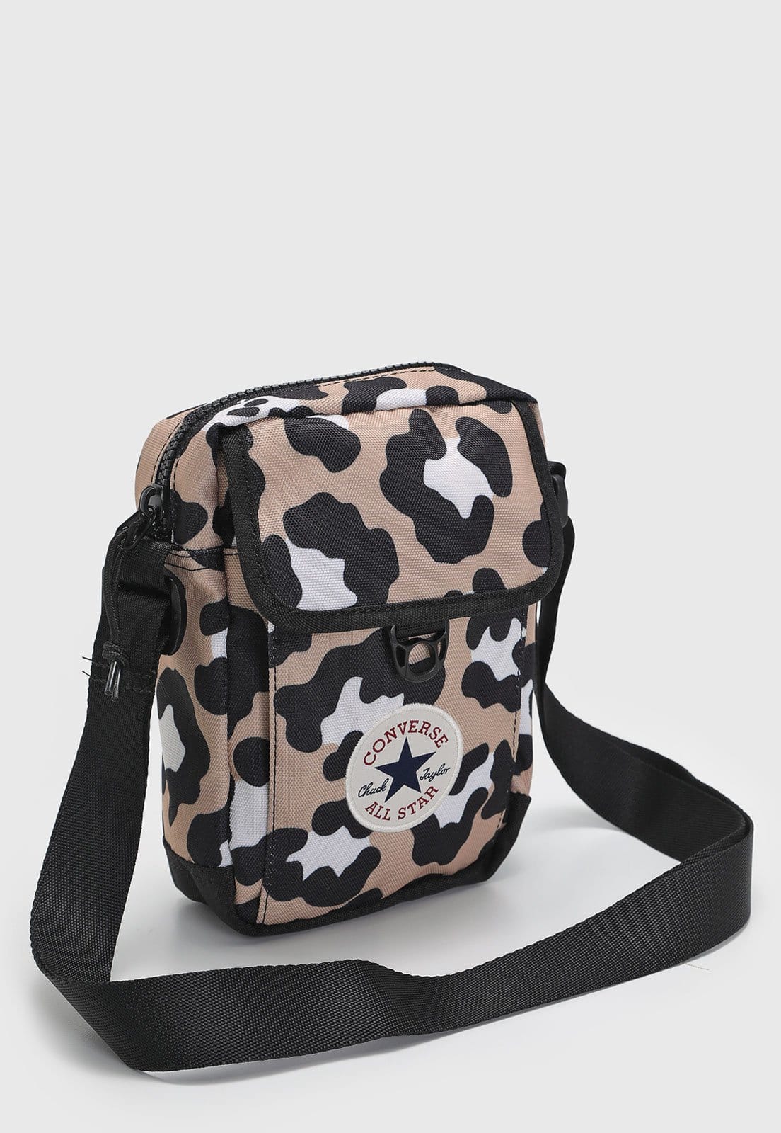 Vista 2 Bolsa Unissex Converse Crossbody 2 Leopard Bag Bege Converse bege leopard