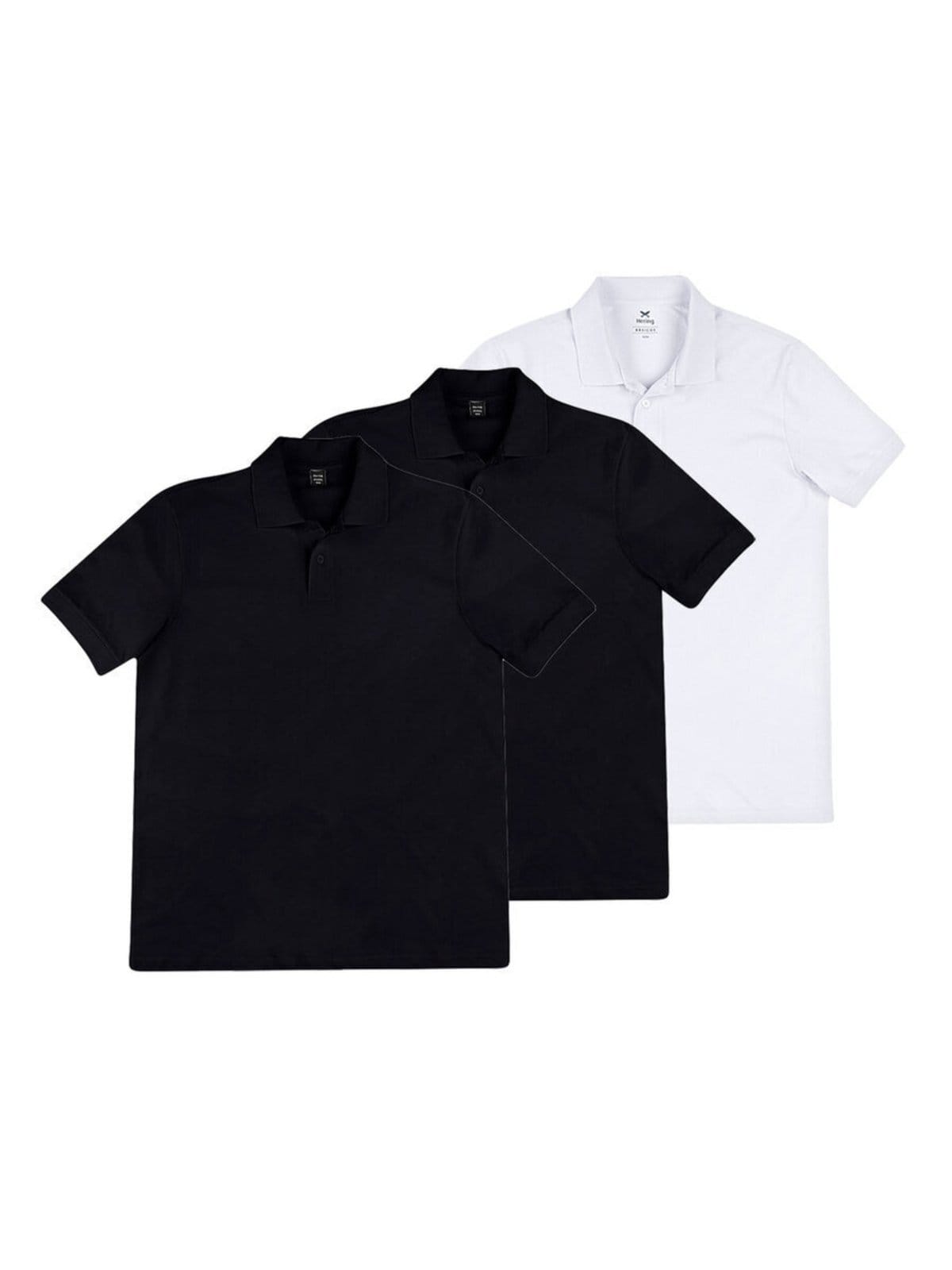 Kit com 3 Camisetas Polo Masculina Hering N3a7
