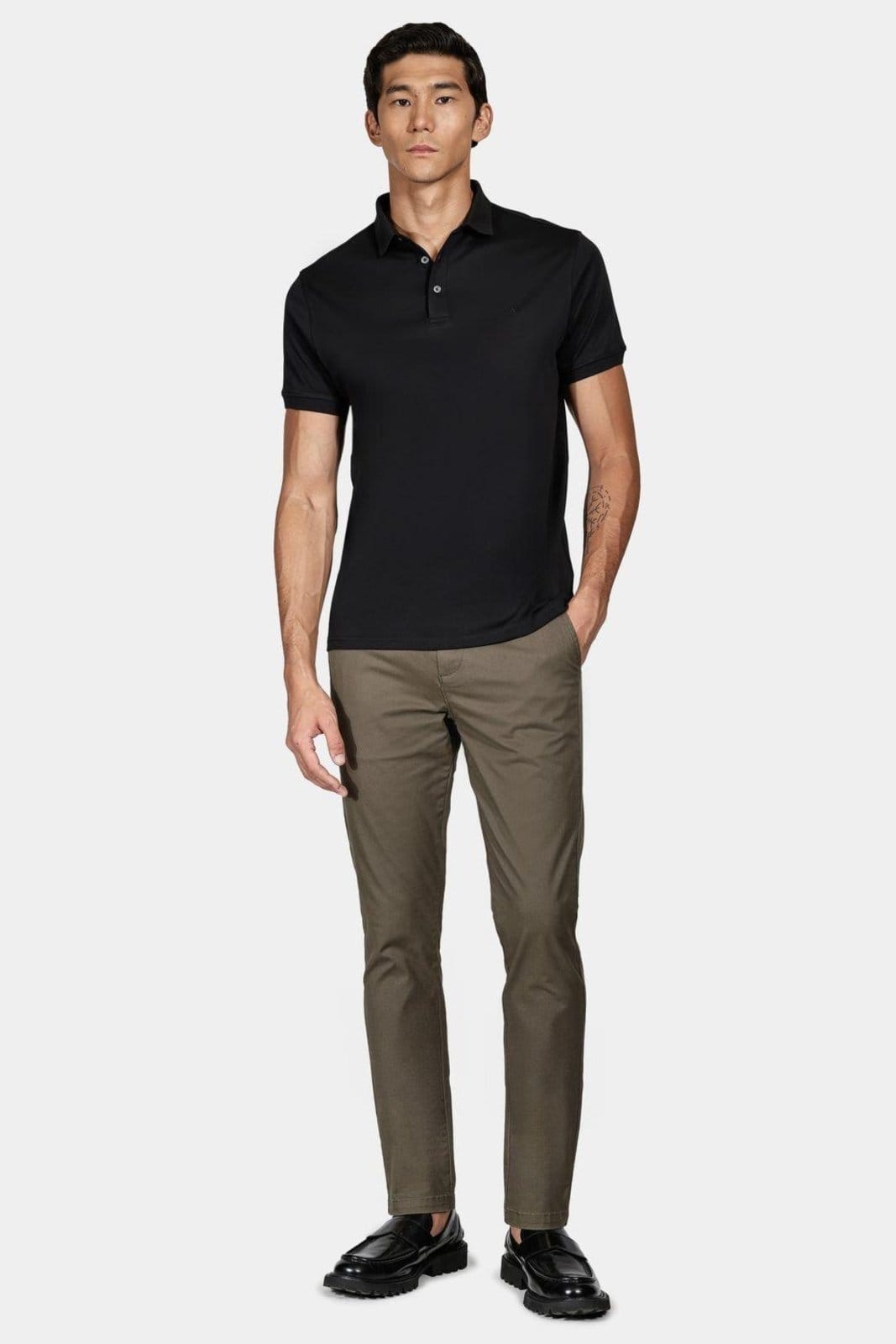 Vista 2 Polo Aramis Algodão Aramis cinza