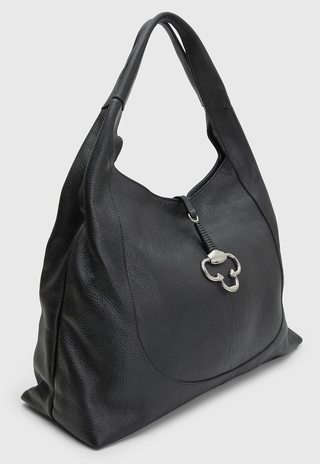 Vista 2 Bolsa Feminina Capodarte Pingente Metálico Preta Capodarte preto