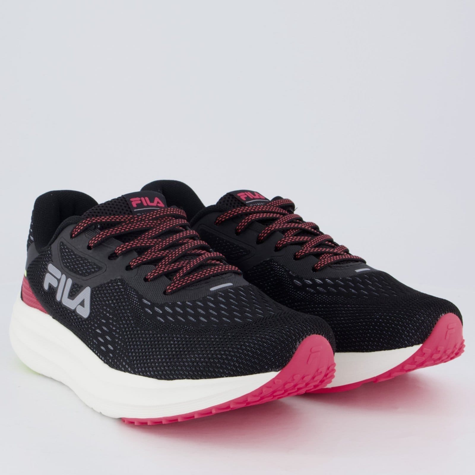 Vista 2 Tênis Fila Fastness Feminino Preto e Rosa Fila preto rosa