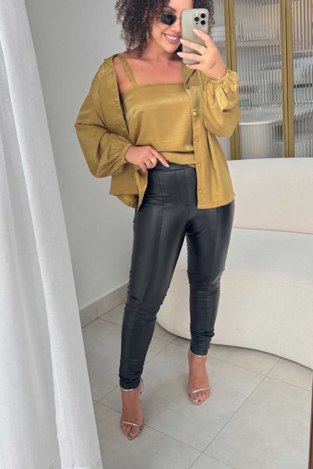 Vista 2 Calça Vanibele Legging Preta Vanibele preto