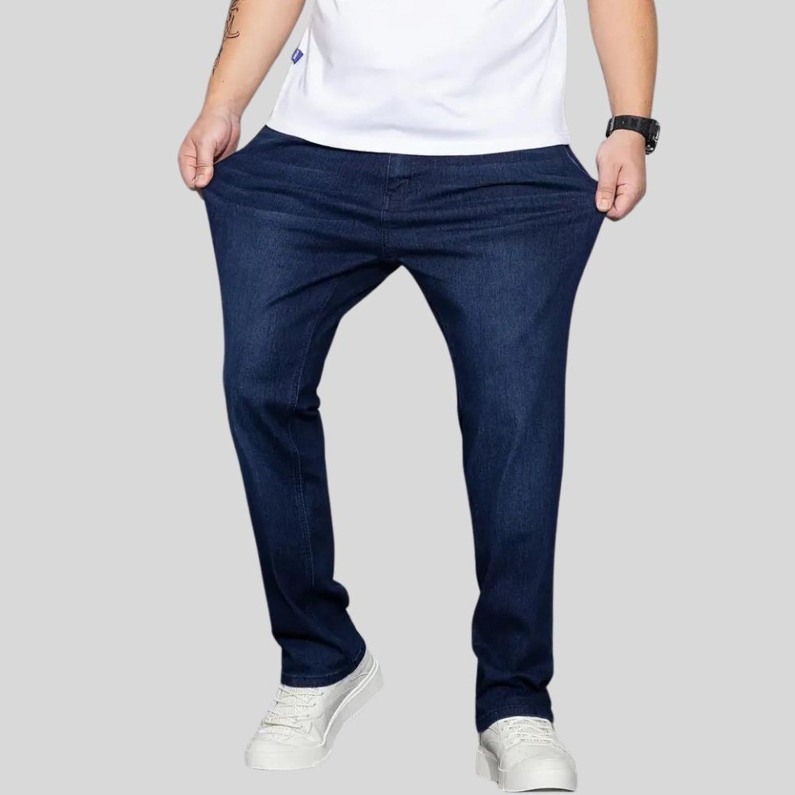 Vista 2 Calça Masculina Lavagem Escuro Skinny com Elastano TEX JEANS jeans