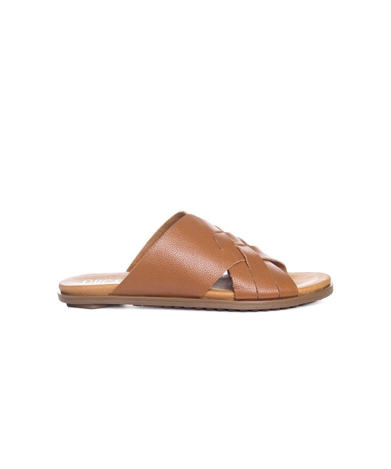 Vista principal Tamanco Orcade Roma Trançada Couro Tostado Orcade incolor