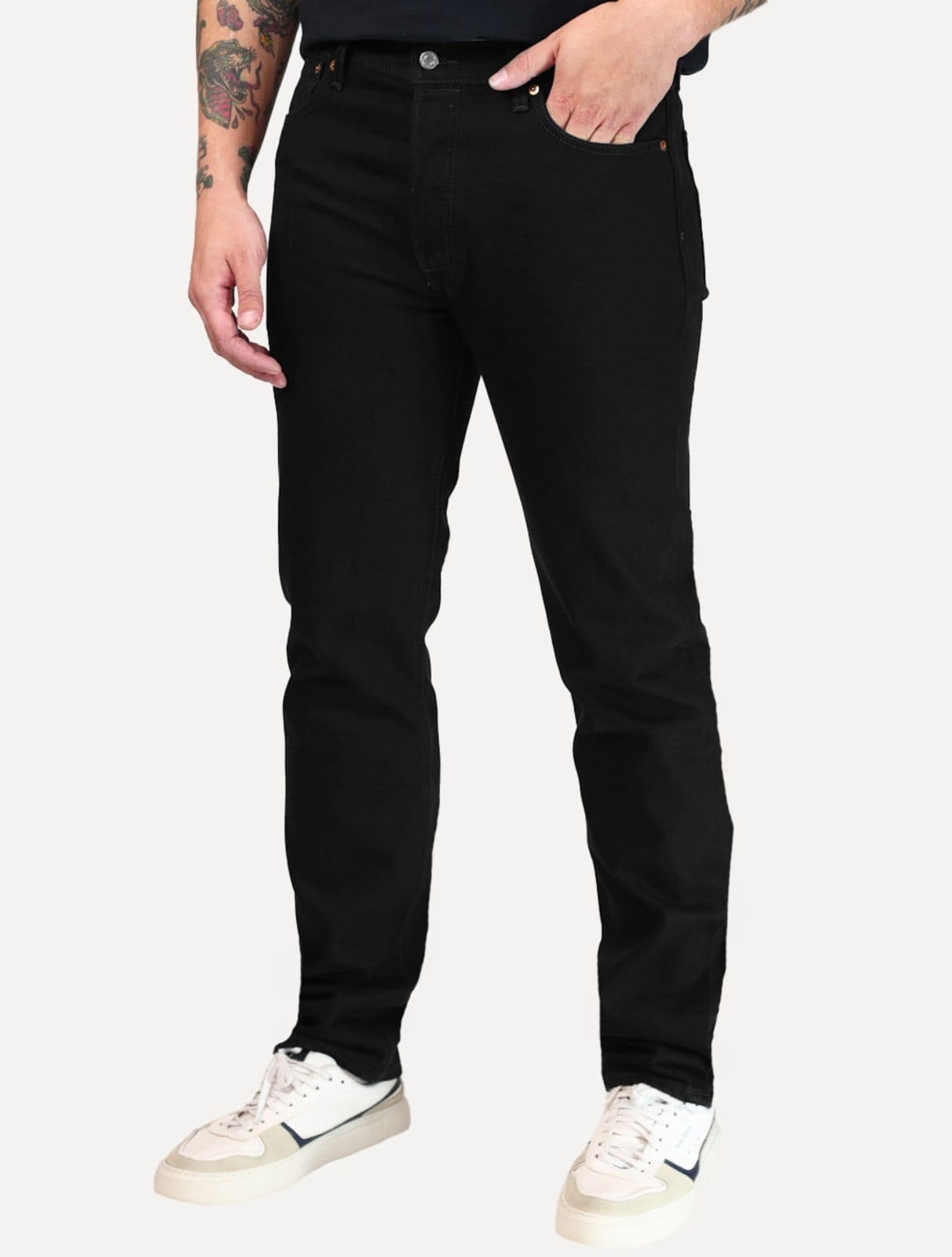 Calça Levis Jeans Masculina 501 Original Regular Preta