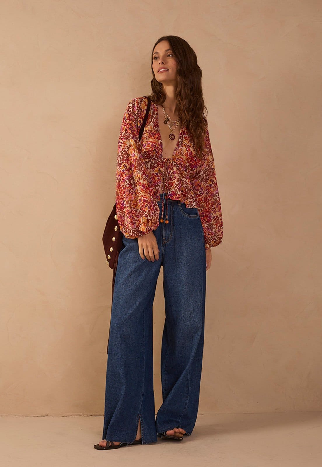 Vista 2 Calça Feminina Dress To Wide Leg Dress to azul