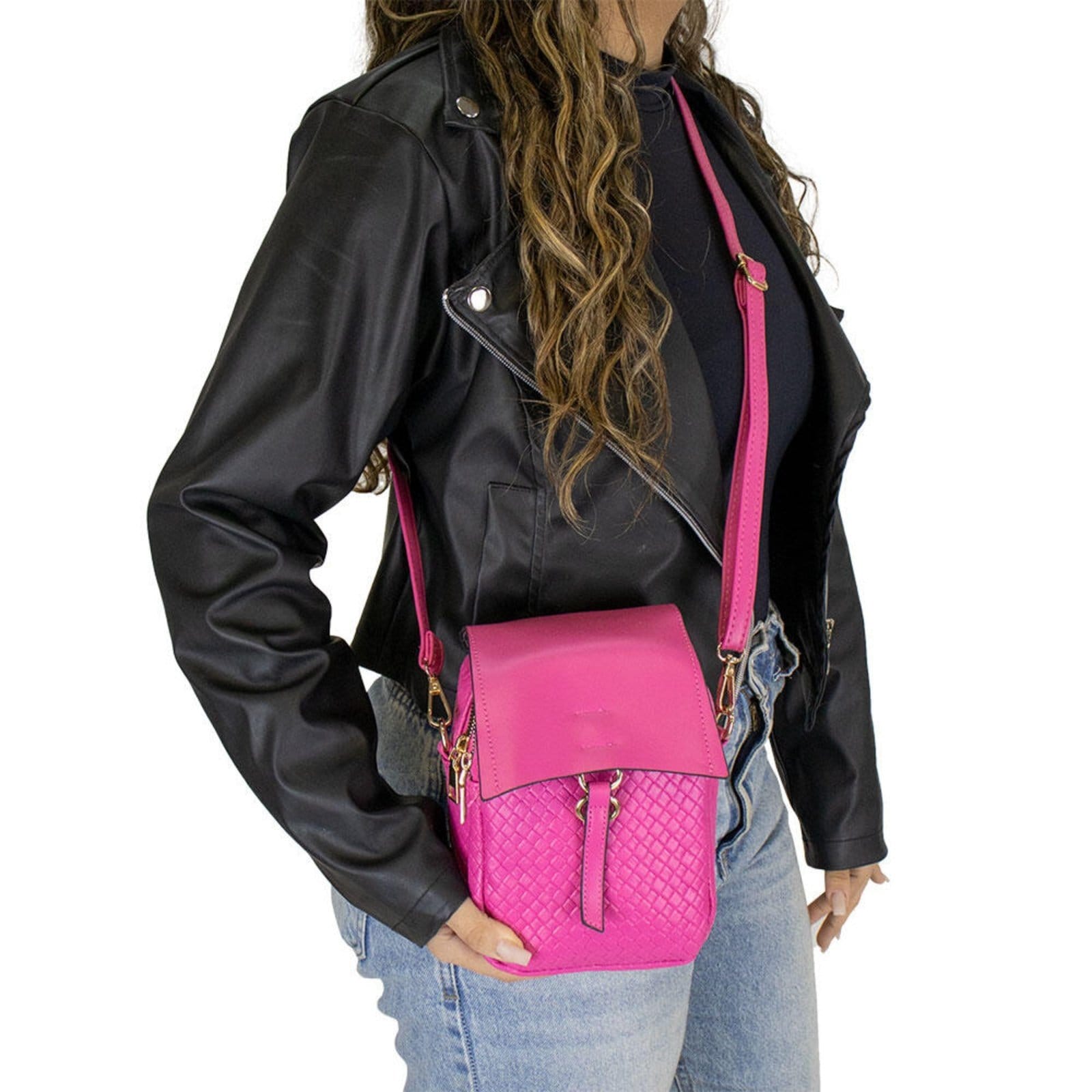 Vista 2 Bolsa Feminina Transversal Fuseco Wbft81004 7938104 Fuseco pink
