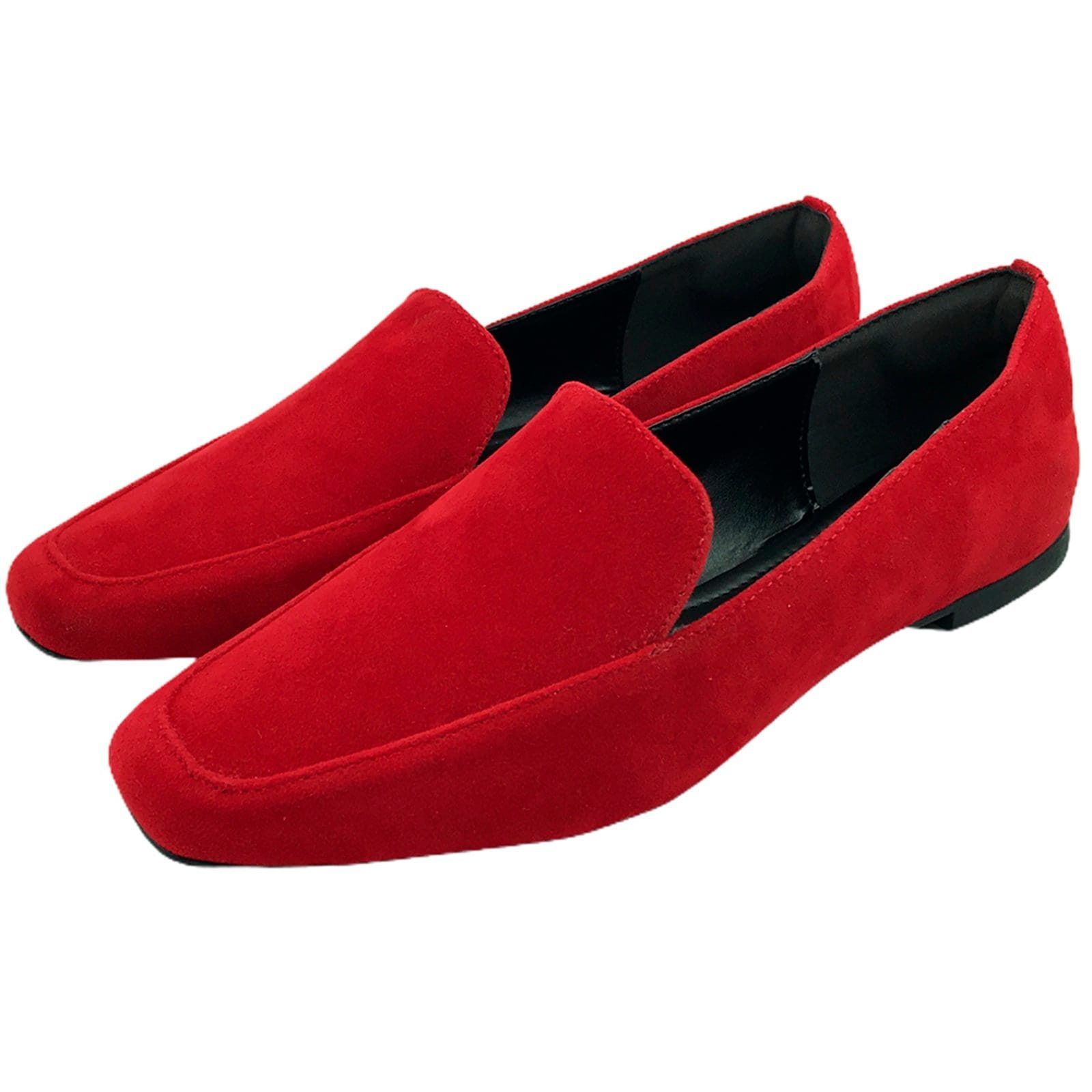 Vista 2 Kit 2 Pares Mocassim Feminino Donatella Shoes Camurça e Croco Donatella Shoes branco/vermelho