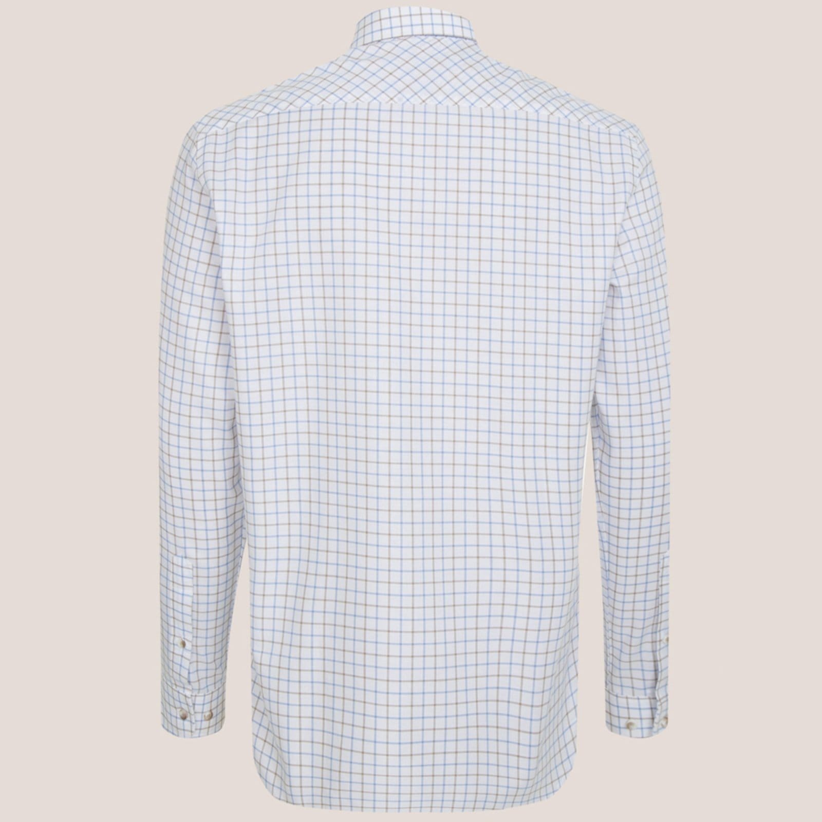 Vista 2 Camisa Slim Dudalina Oxford Xadrez Ve26 Masculino Dudalina branco