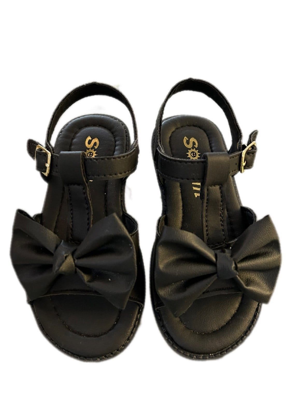 Vista 2 Infantil - Sandália menina infanil Solzim laço SOLZIM CALÇADOS preto