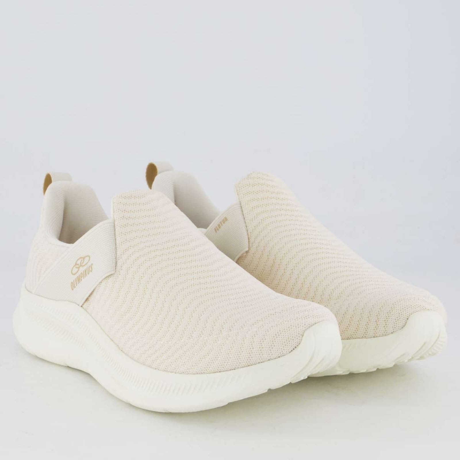 Vista 2 Tênis Olympikus Flutua Feminino e Dourado OLYMPIKUS bege