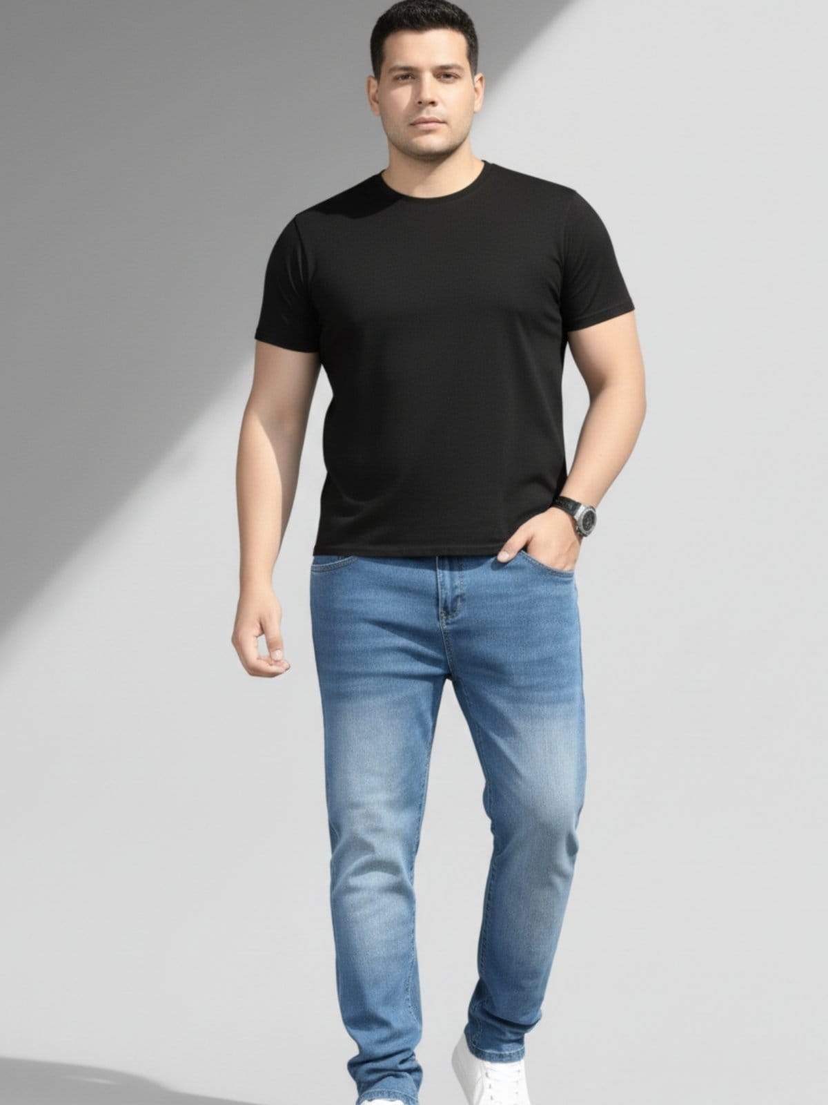 Vista 2 Calça Jeans 5 ESTILOS Clara Masculina Conforto, Estilo Premium e o Fit Perfeito 5 ESTILOS azul