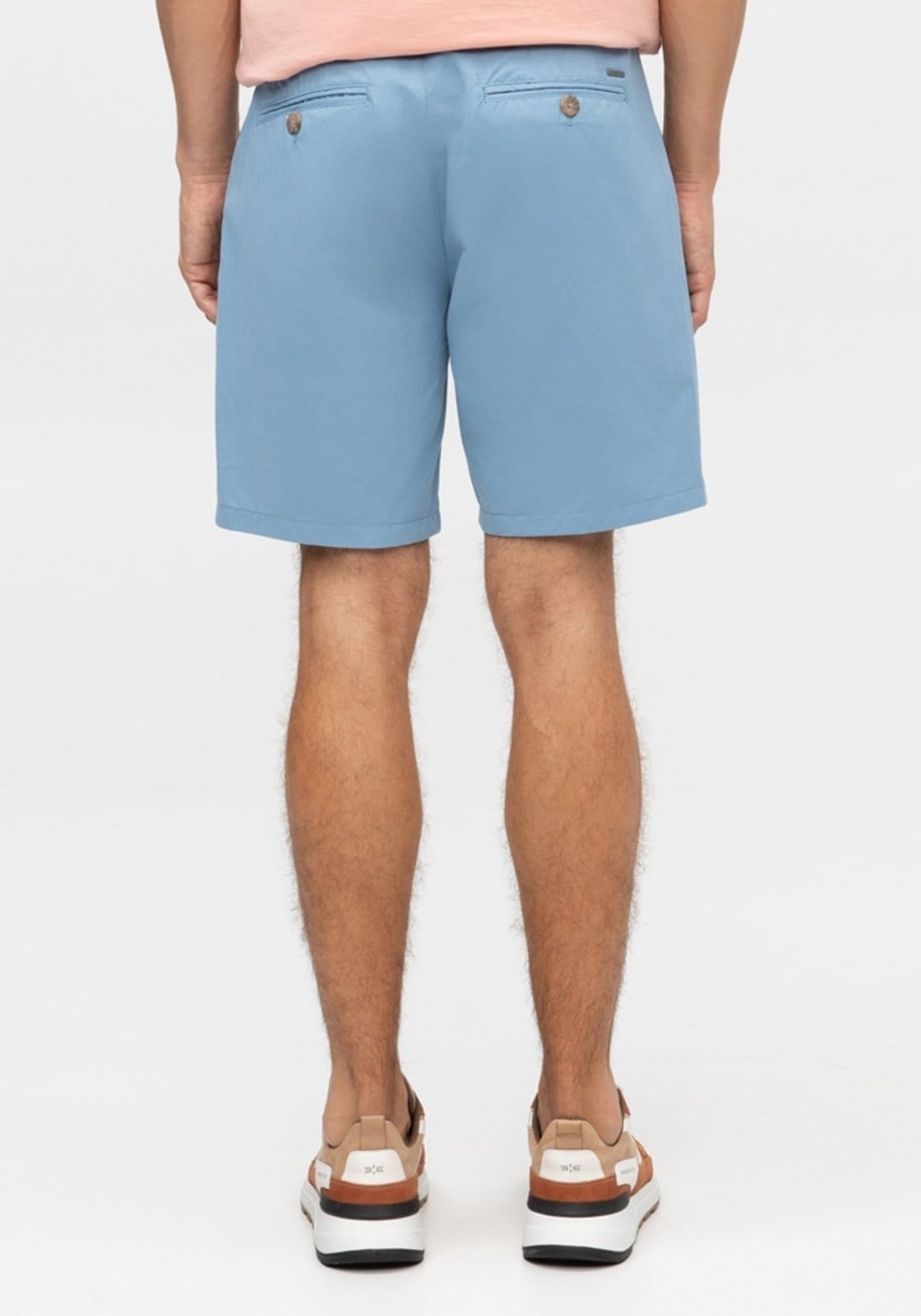 Vista 2 Shorts Masculino Alfaiataria em Tecido Plano Hangar 33 azul