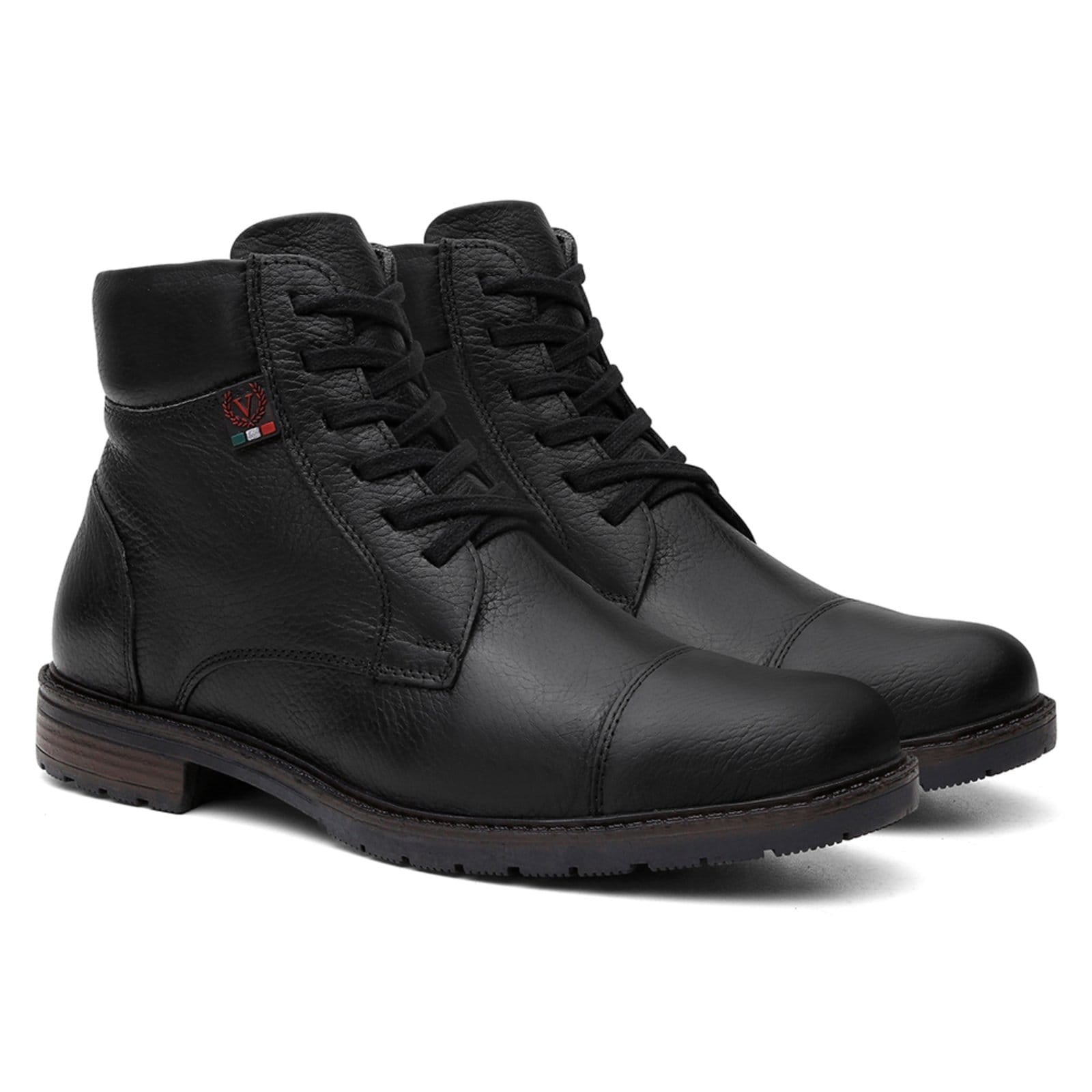 Vista 2 Bota Casual Coturno Masculino em Couro Vittal Preta USE VITTAL preto