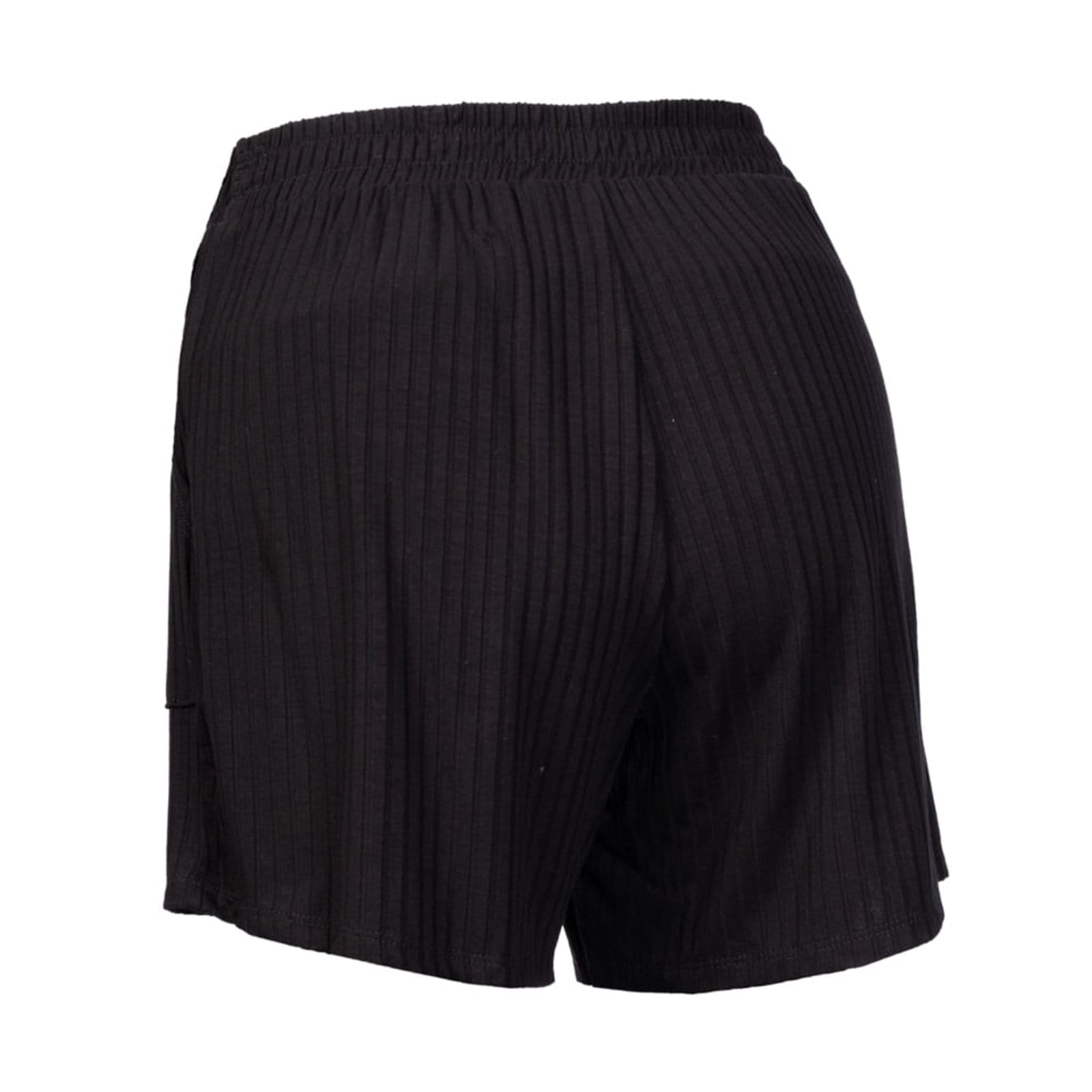 Vista 2 Short Feminino Habana Canelado com Bolsos e Cordão Habana preto