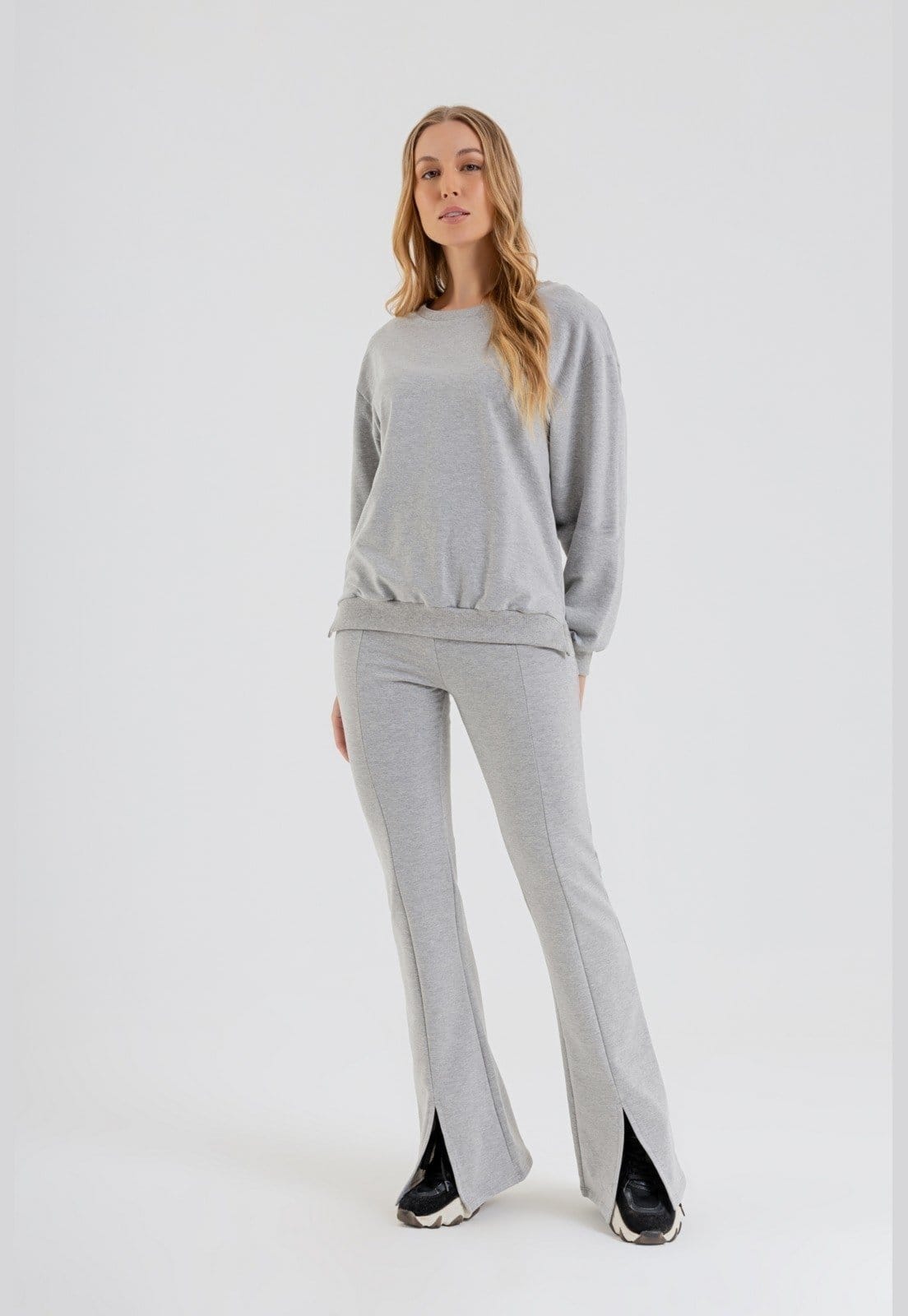 Vista principal Calça Básica Feminina em Molecotton Just Basic JUST BASIC cinza