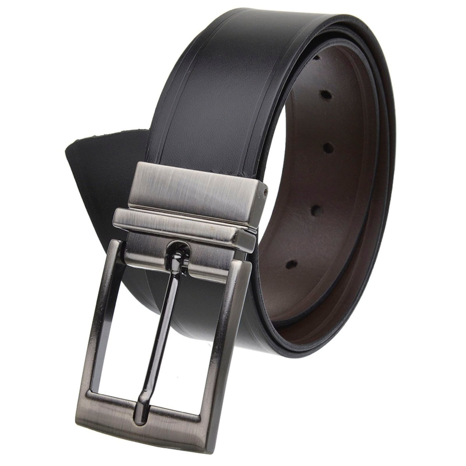 Cinto Masculino em couro dupla face S-46 na cor Marrom