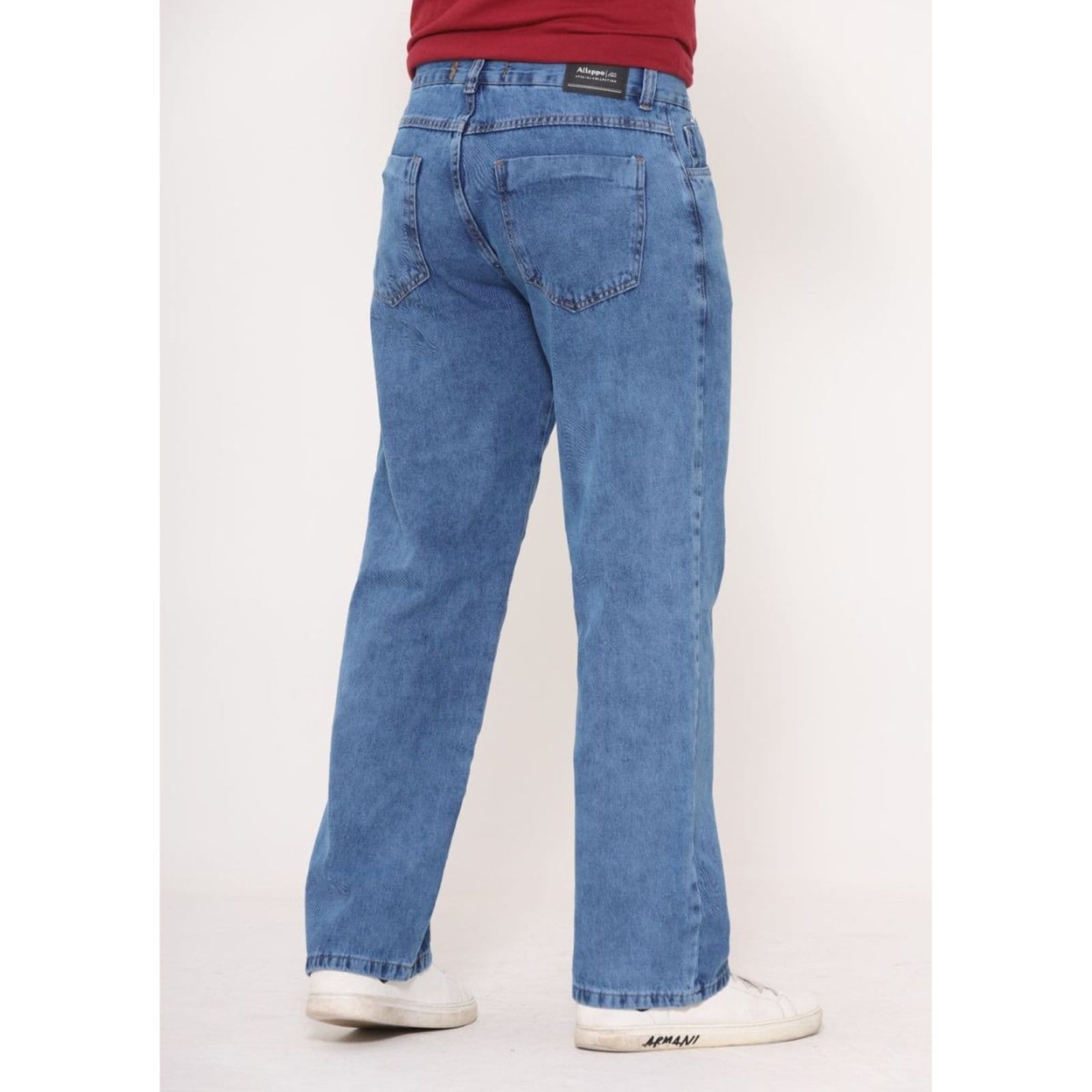 Vista 2 Calça Masculina Jeans Loka Super Balão Bag Boca Larga Streetwear Jeans Loka azul