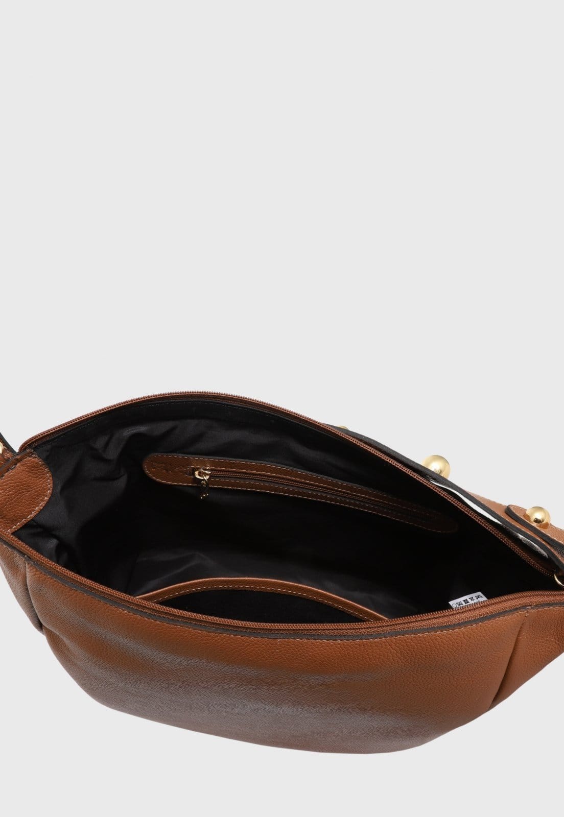 Vista 2 Bolsa Transversal Couro Mariart Jabuticaba Camel Mariart caramelo