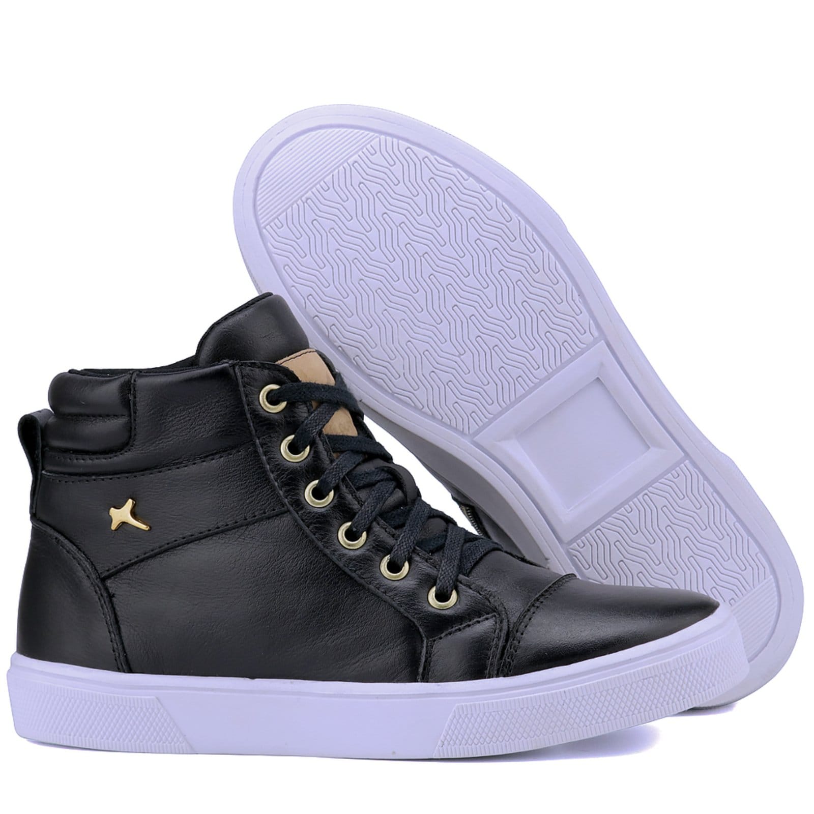 Vista 2 Bota Sneaker Mr. Gutt Couro Fitness Preta Mr. Gutt preto