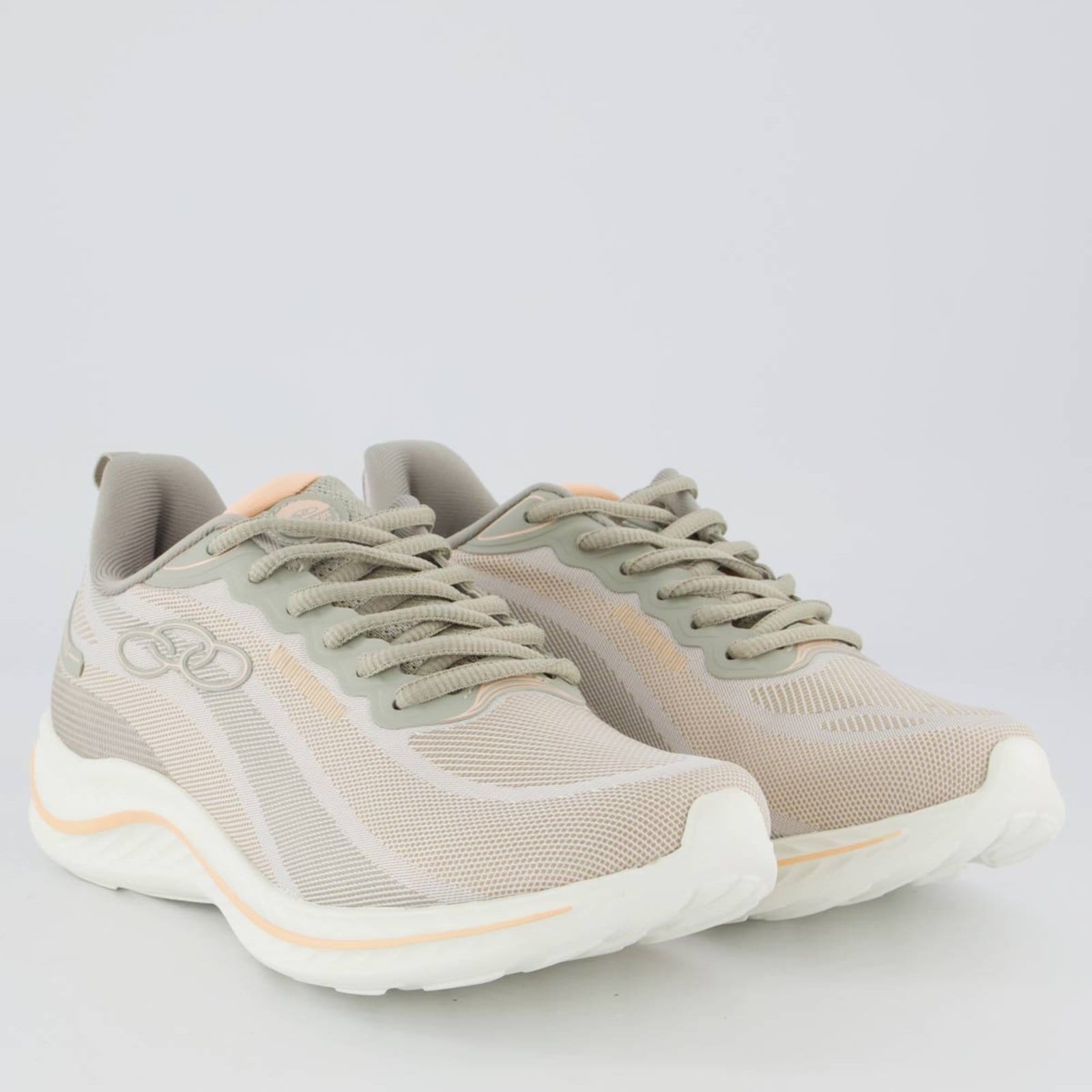 Vista 2 Tênis Olympikus Apolis Feminino Bege e Verde OLYMPIKUS bege verde