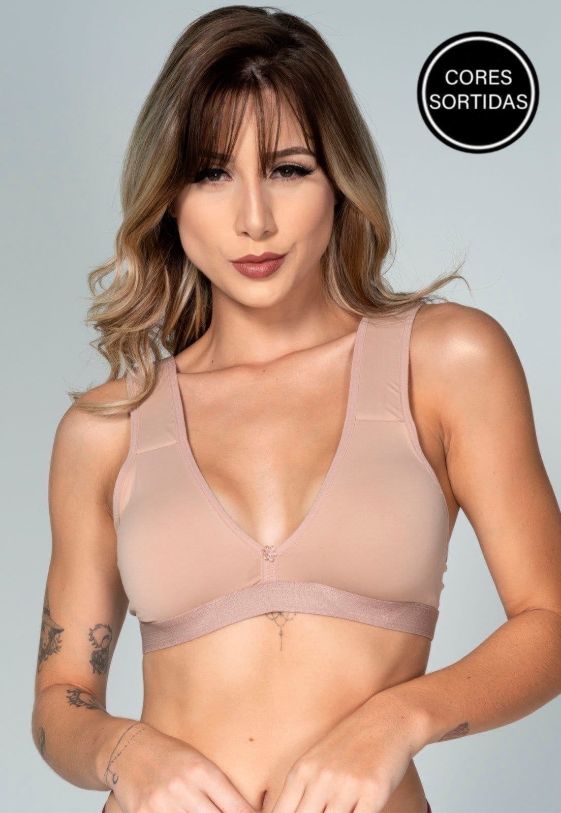 Soutien Vekyo Sem Bojo Alça de Espuma Cores Sortidas