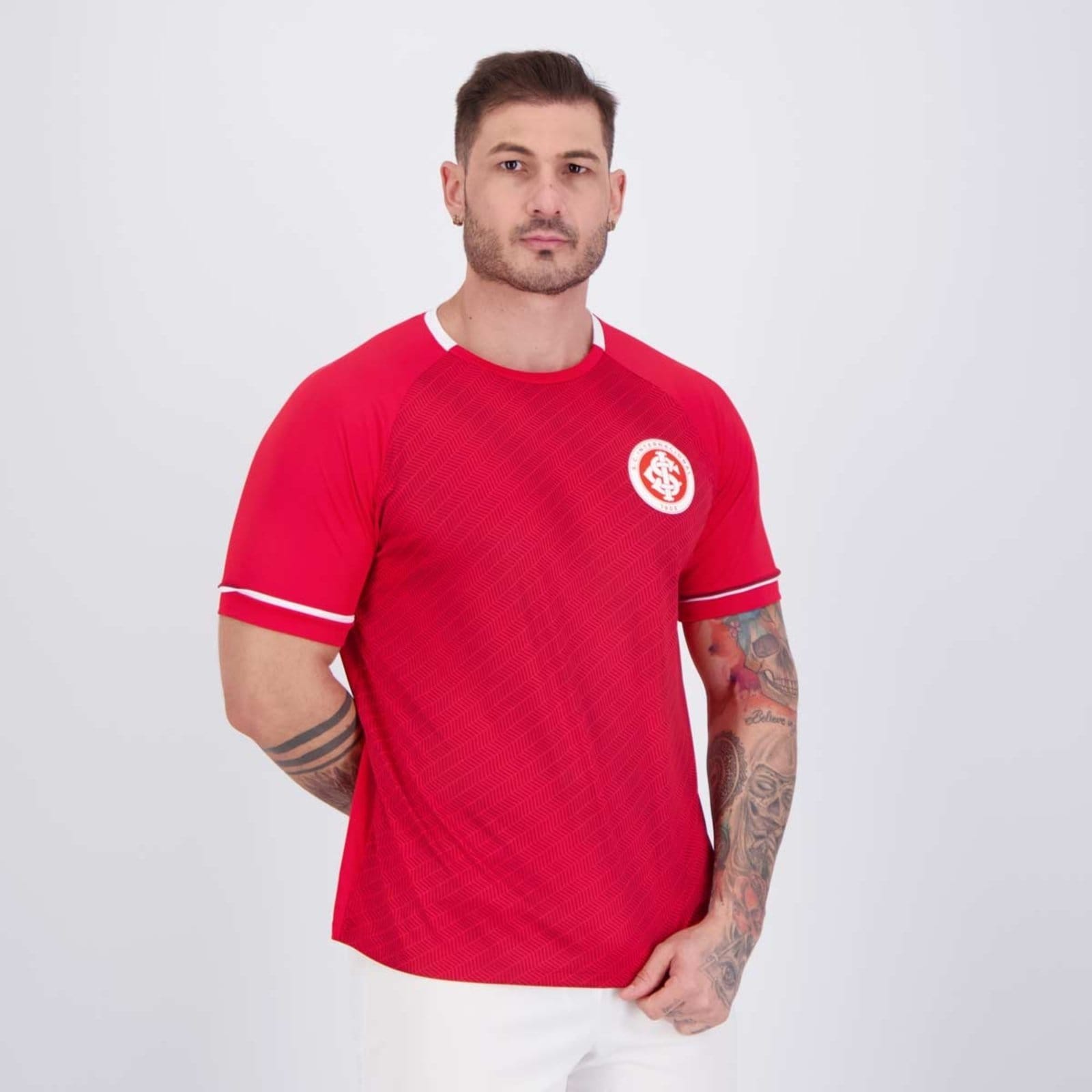 Vista 2 Camisa Internacional Strong Vermelha Betel vermelho