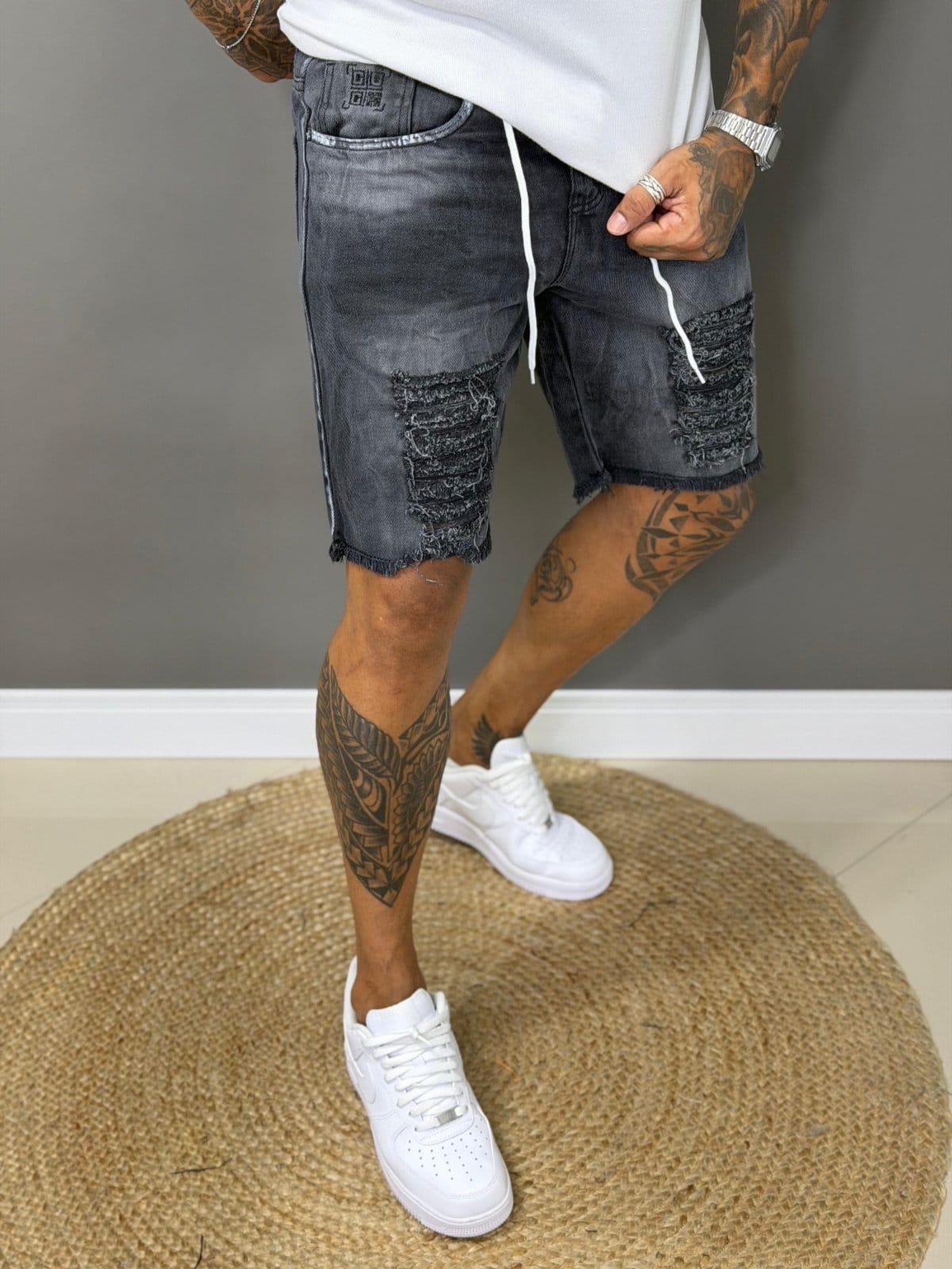 Bermuda Jogador Masculina Avec Básica Casual