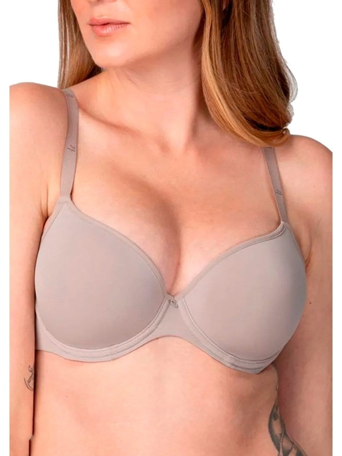 Vista 2 Kit com 2 Sutiãs com Aro e Bojo Liz 51381 Taça B Liz bege