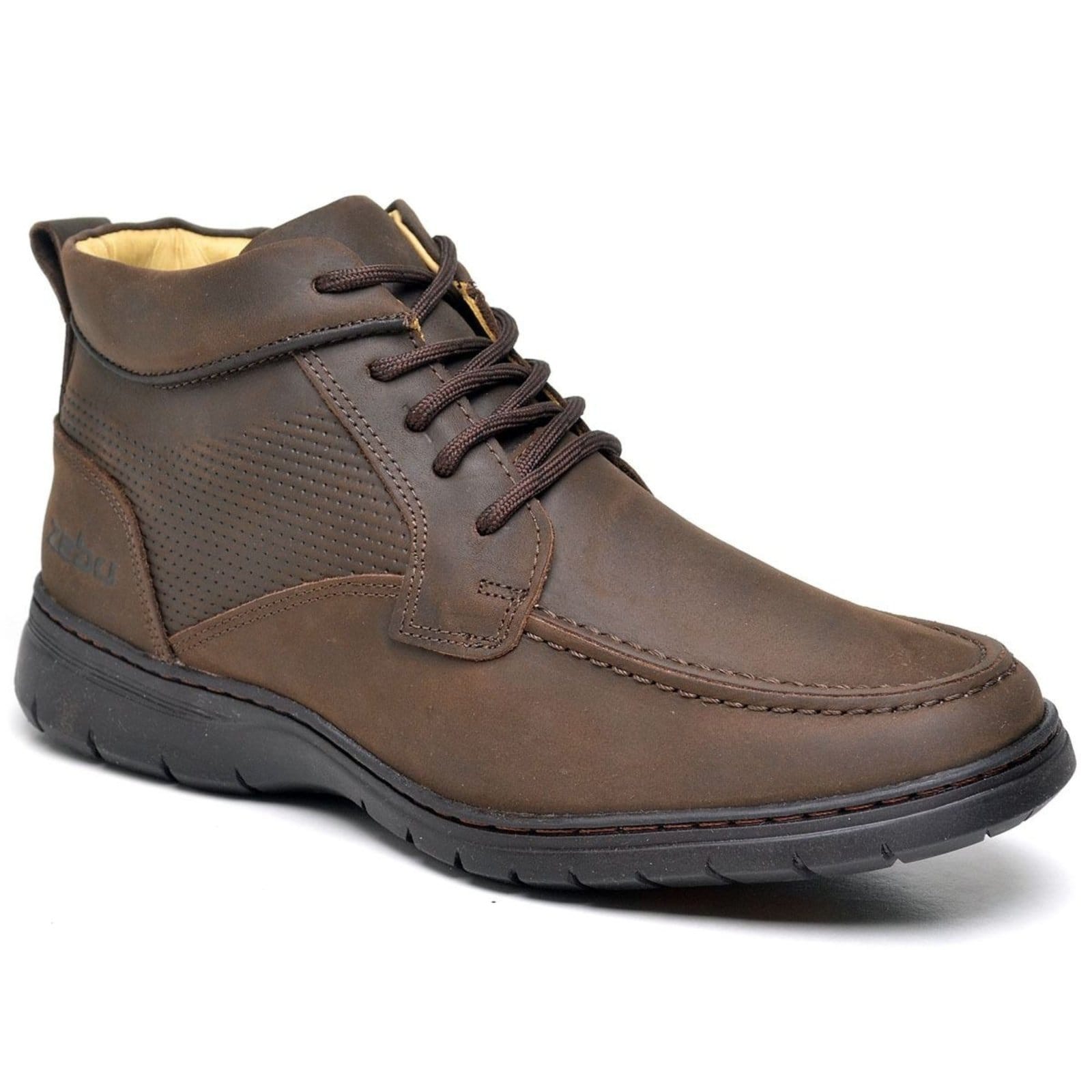 Vista 2 Bota Botina Zebu Graxo Tenis Casual Original 74090 Relaxado café