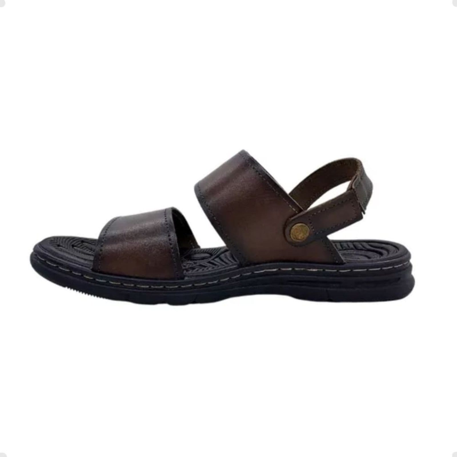 Vista 2 Sandália Masculina Em Couro Pegada Pinhão PEGADA marrom
