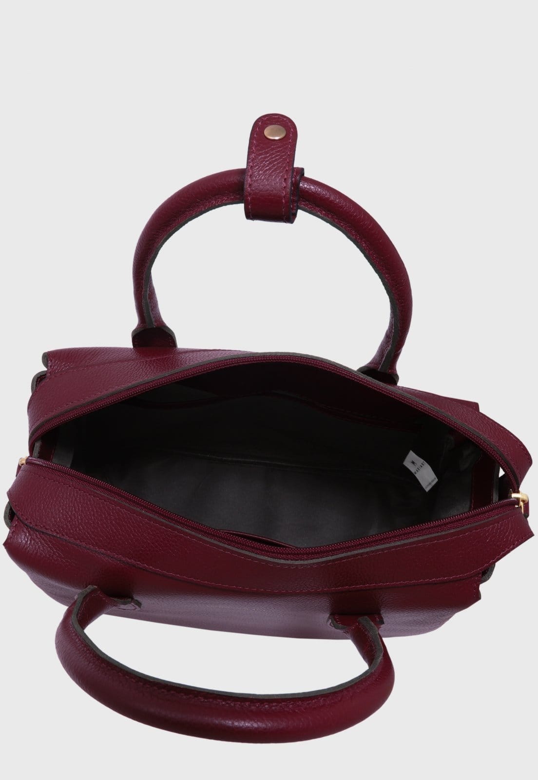 Vista 2 Bolsa Bowling Couro Mariart Jambuzinha Rubi Mariart vinho