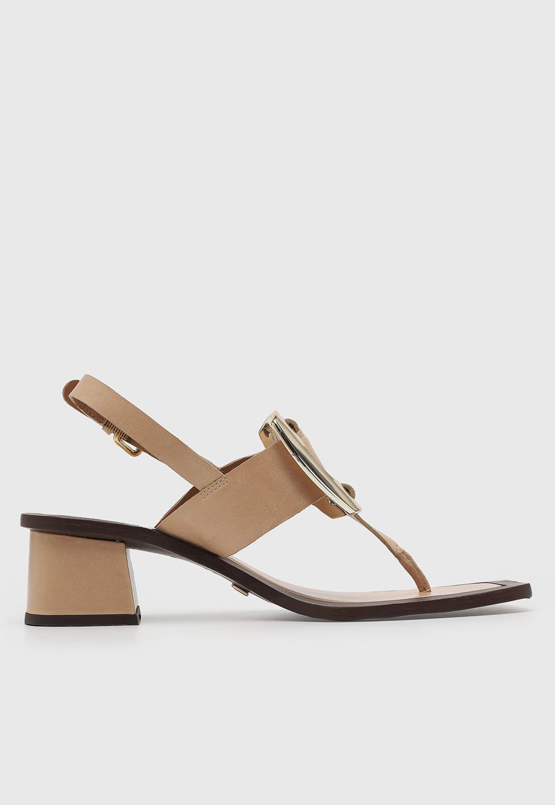 Vista 2 Sandália Feminina Vicenza Salto Bloco Vicenza bege