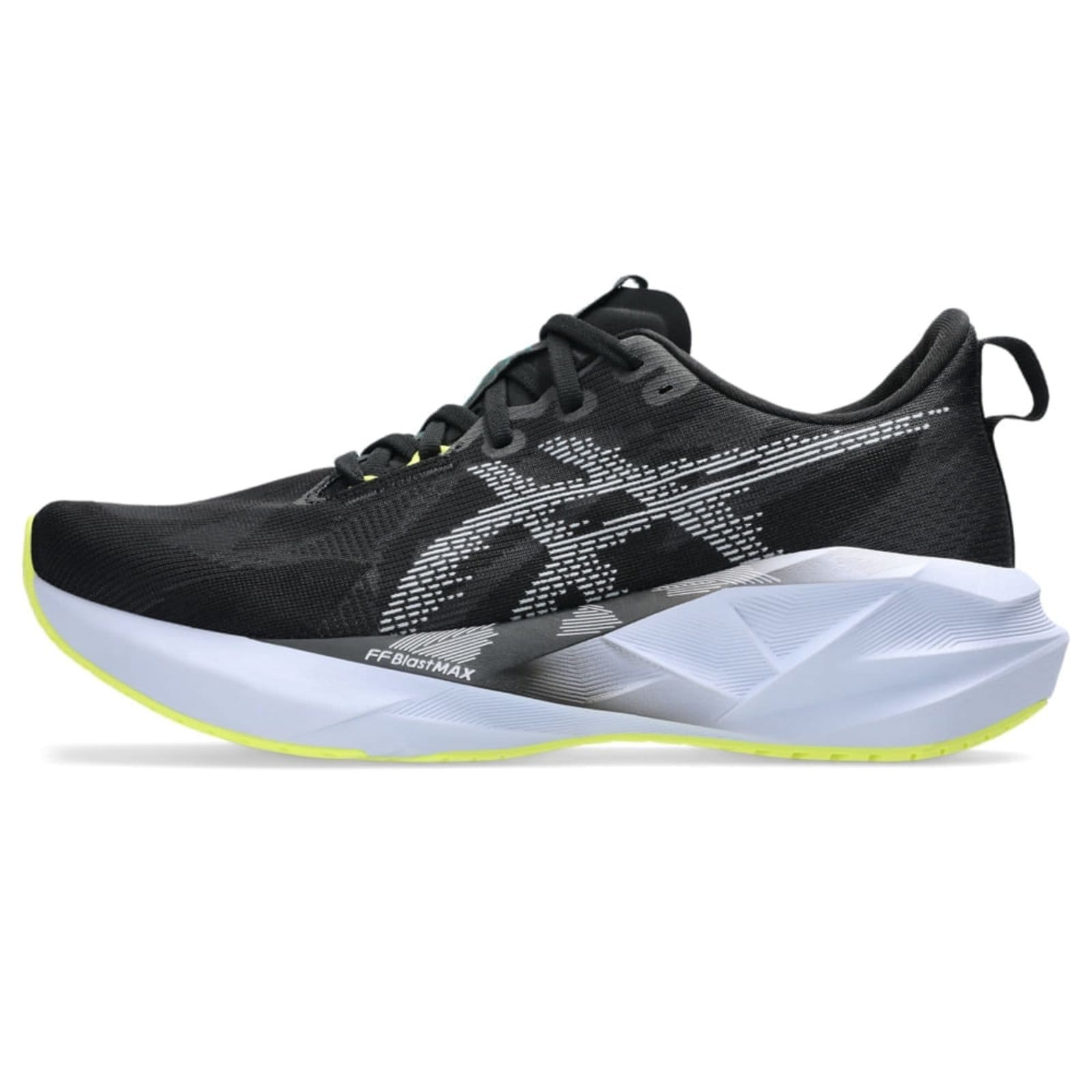 Tênis ASICS Novablast 5 - Masculino - Preto/Azul