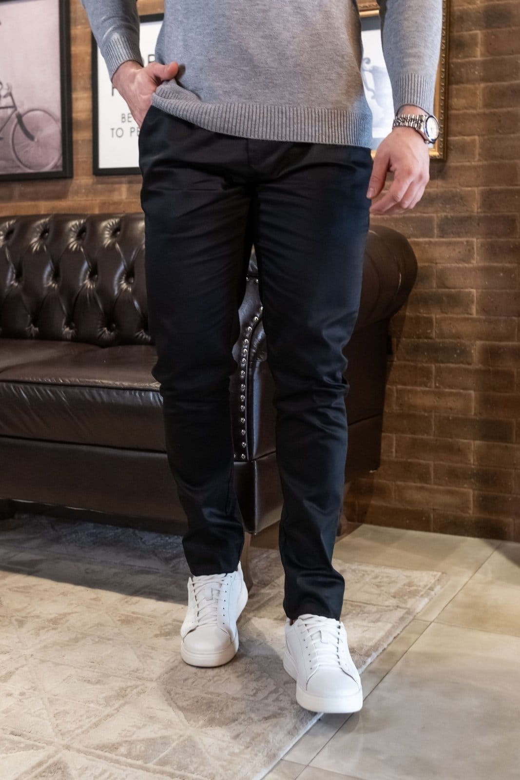 Vista 2 Calça VersatiOld Casual Slim Preta VERSATIOLD preto