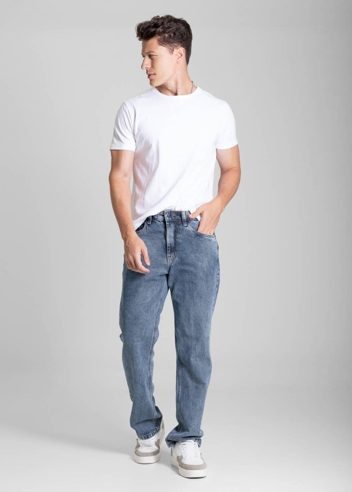 Vista 2 Calça Jeans Sawary Baggy - 282016 Sawary azul