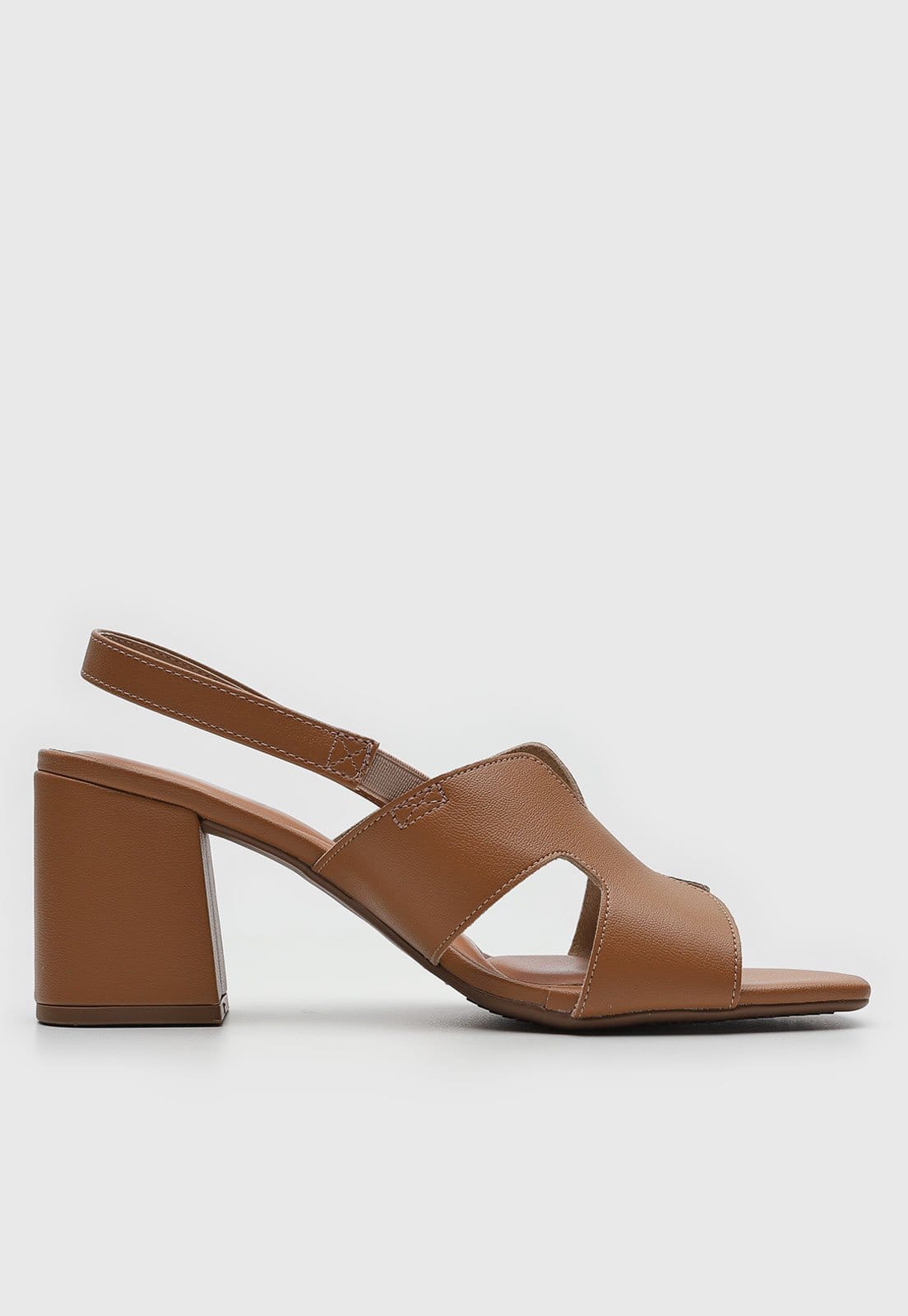 Vista 2 Sandália Beira Rio Lisa Salto Grosso BEIRA RIO caramelo