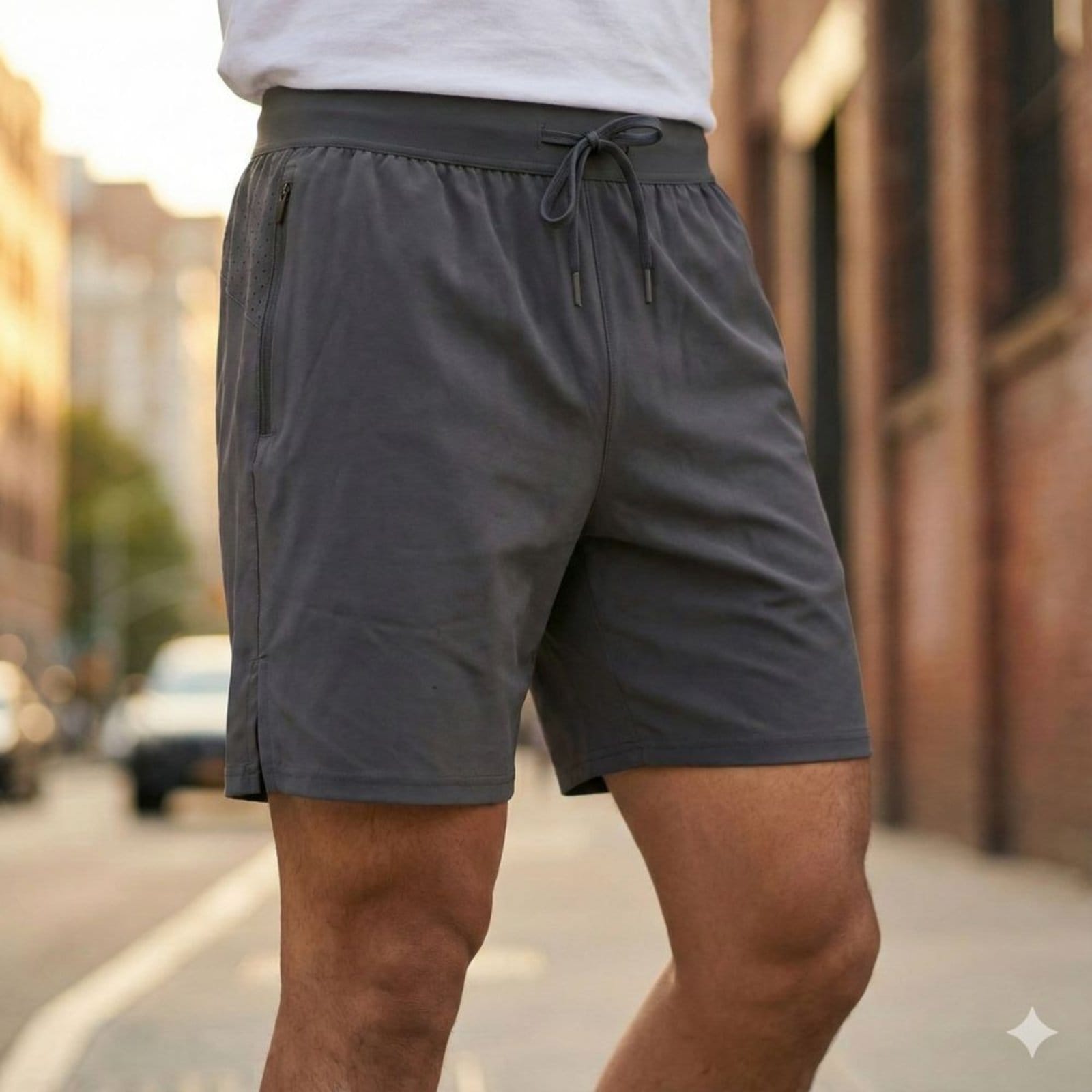 Vista principal Bermuda Masculina Sea Surf Elástico Cintura Sea Surf cinza