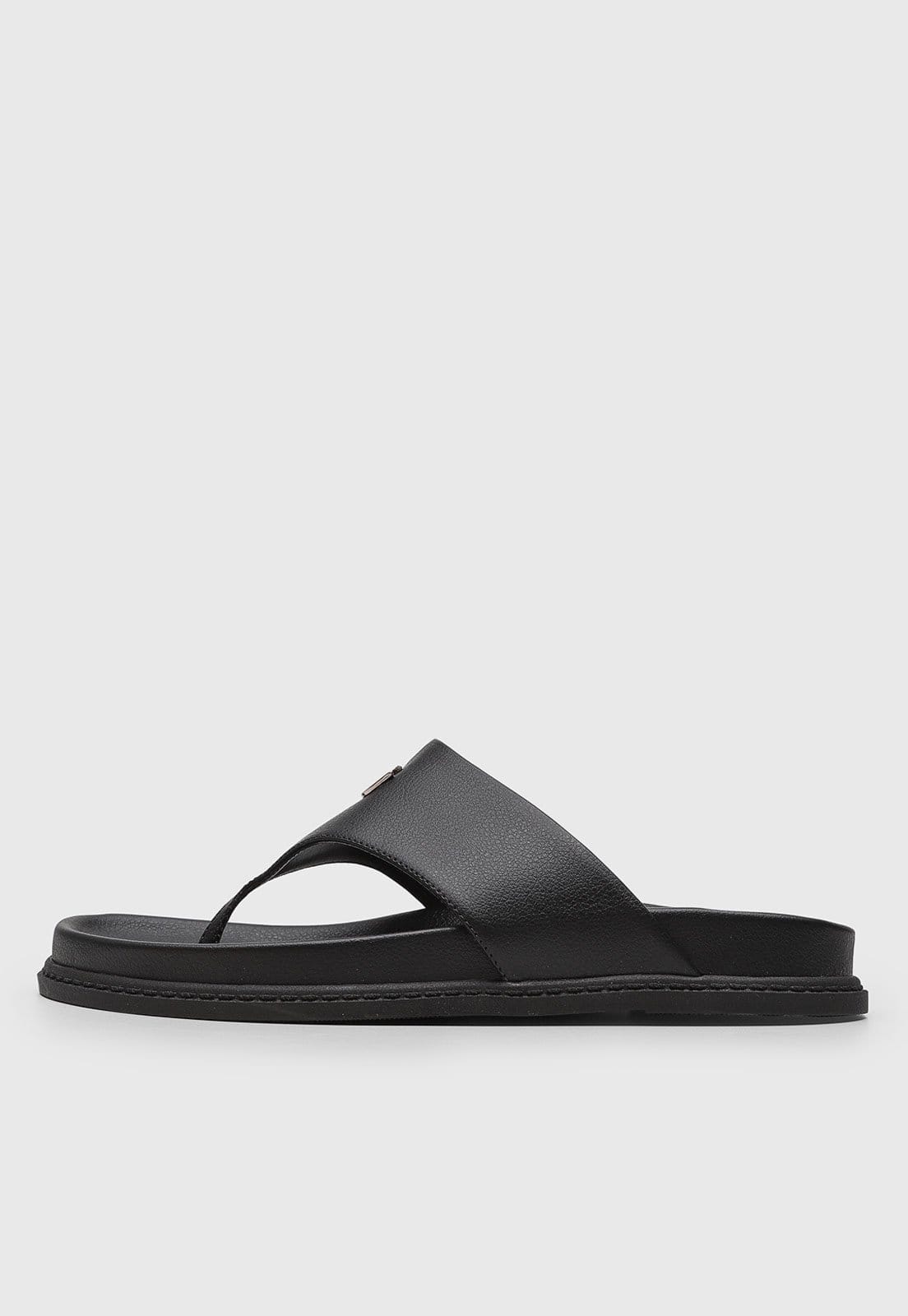 Vista principal Rasteira Feminina Colcci Detalhe Metálico Preta Colcci preto